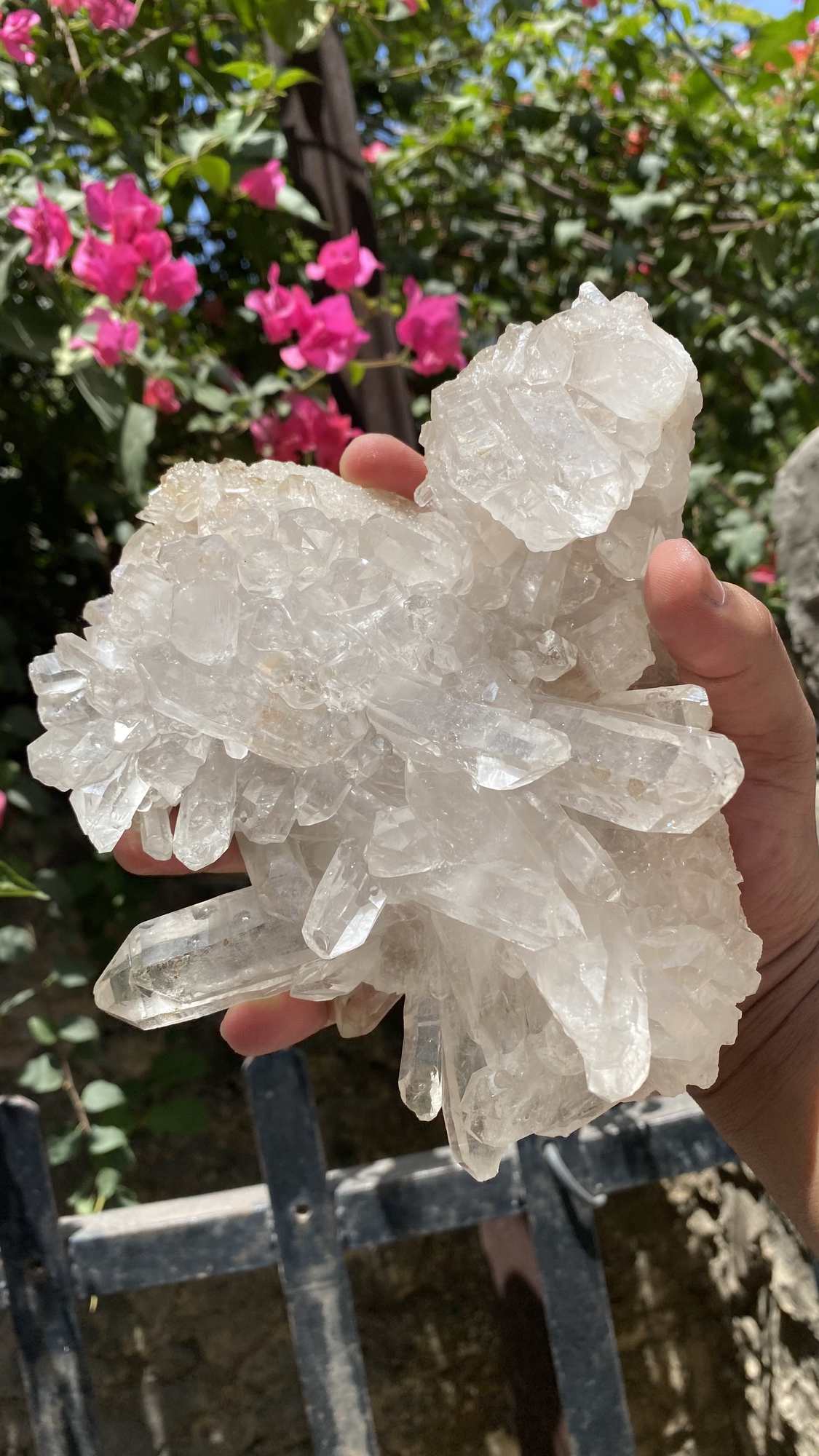 Himalya Quartz Himalayan White Quartz Crystal Cluster for meditation, Reiki, energy cleansing, and spiritual decor.