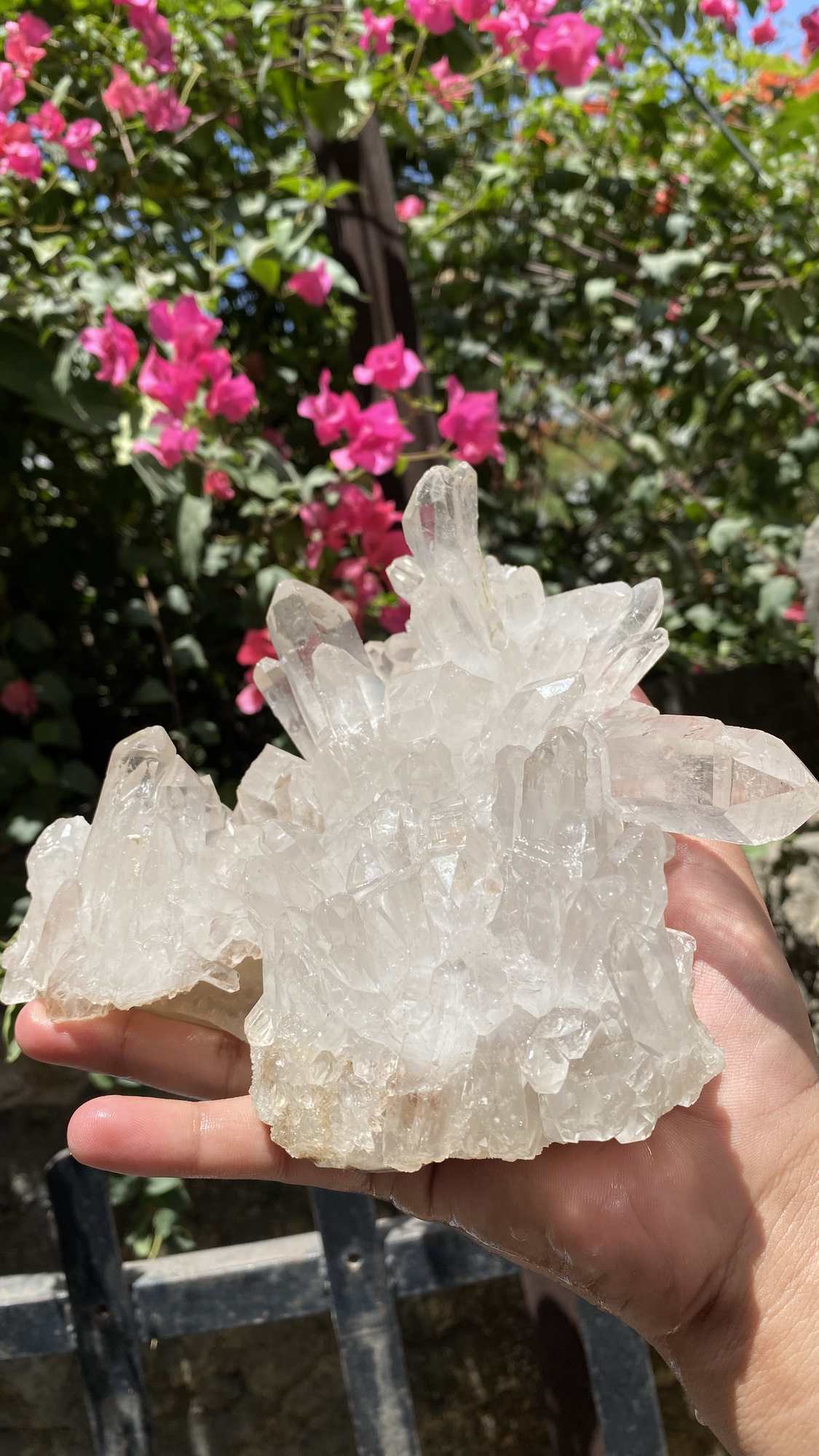 Himalya Quartz Himalayan White Quartz Crystal Cluster for meditation, Reiki, energy cleansing, and spiritual decor.