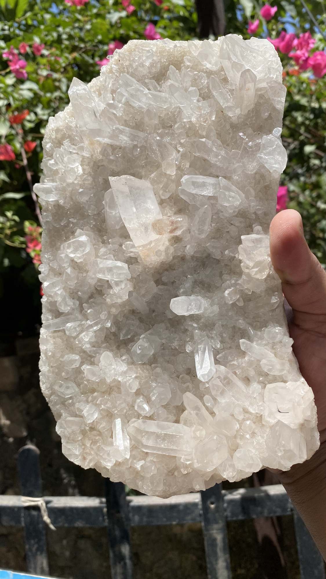 Himalya Quartz Himalayan White Quartz Crystal Cluster, raw healing stone for meditation, Reiki, energy cleansing, and spiritual decor.