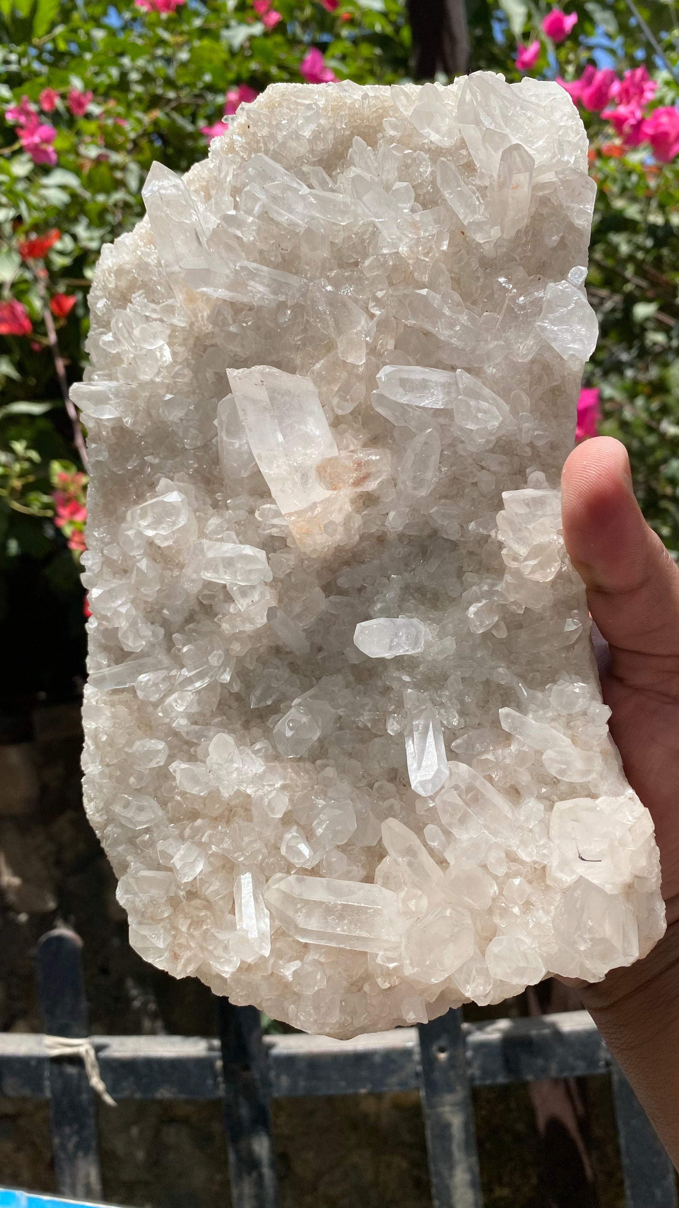 Himalya Quartz Himalayan White Quartz Crystal Cluster, raw healing stone for meditation, Reiki, energy cleansing, and spiritual decor.