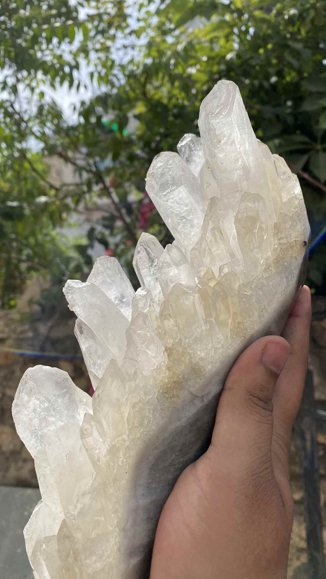 Himalya Quartz Himalayan White Quartz crystal cluster for meditation and spiritual decor, raw healing stone with natural crystal formations