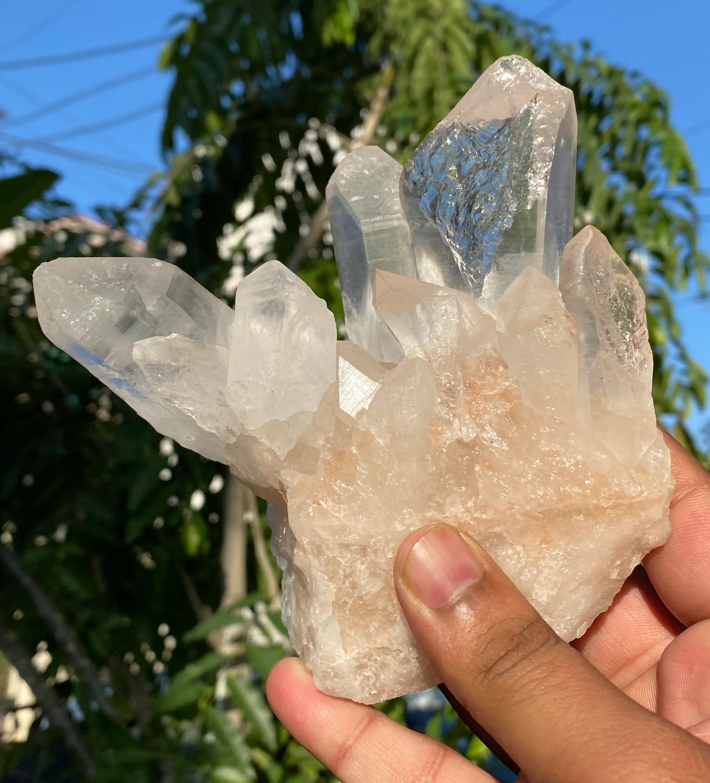 Geniune natural Himalayan samadhi pink crystal raw specimen for healing stone 770g