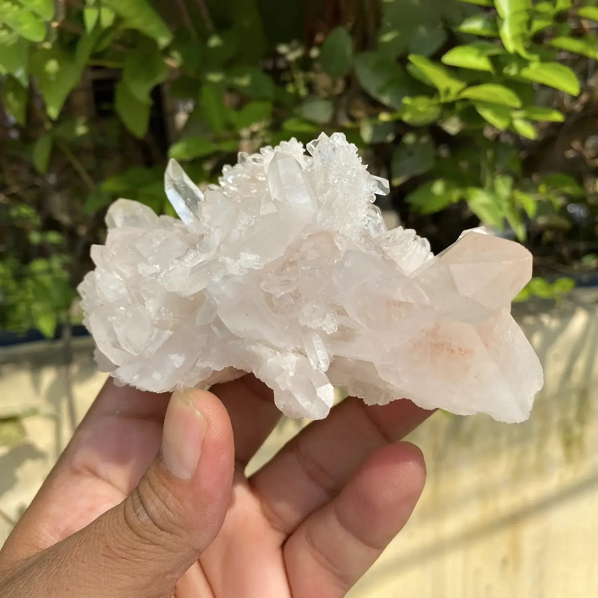 Natural Himalayan White + Pink Quartz Cluster 325g Himalayan Quartz