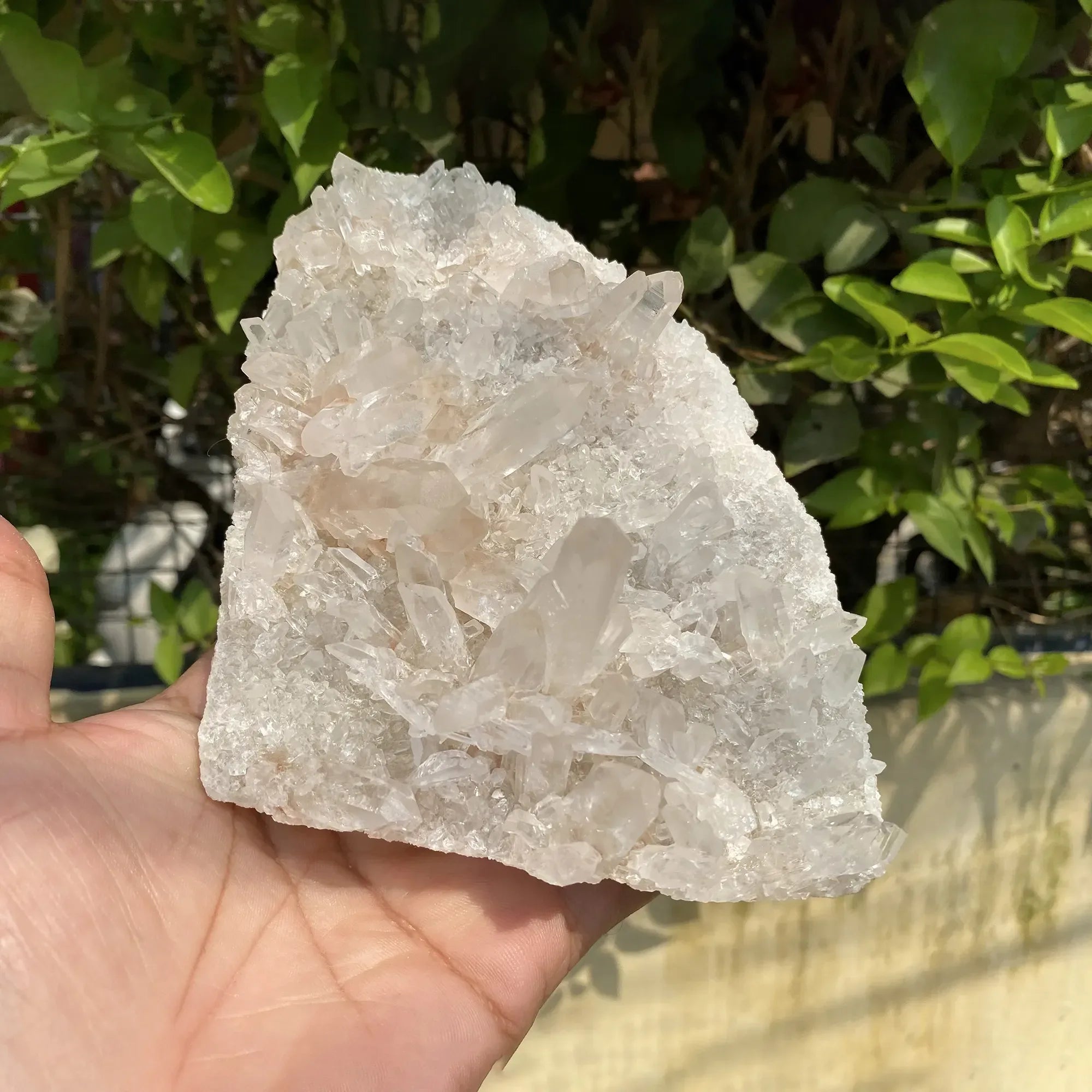 Natural Himalayan White + Pink Quartz Cluster 785g Himalayan Quartz