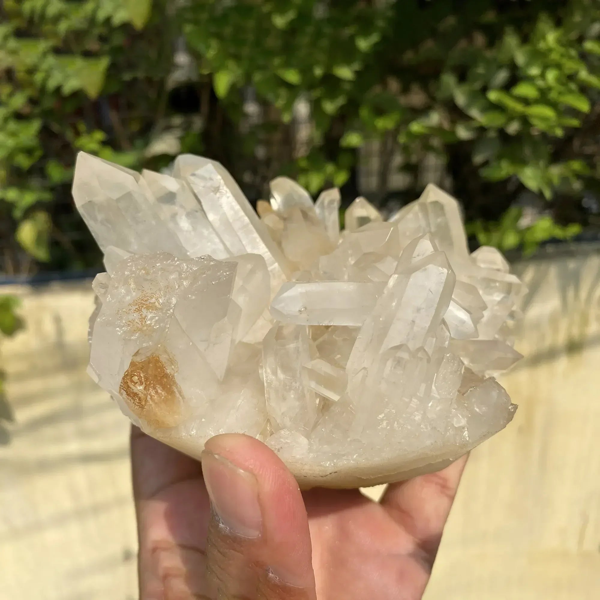 Natural Himalayan White + Yellow Quartz Cluster 940g Himalayan Quartz