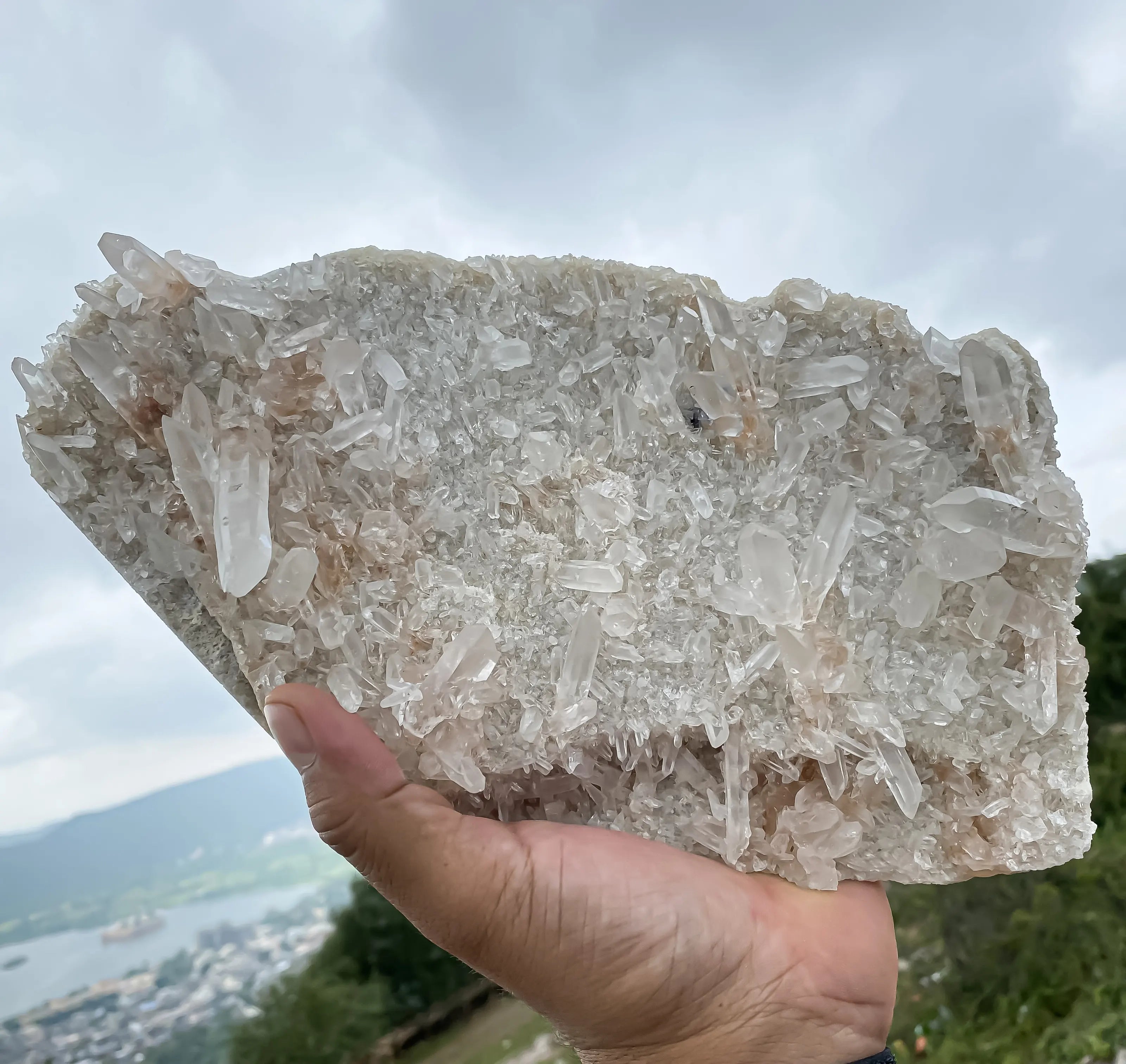 Natural Himalayan Pink Quartz Cluster – 2600g Large Raw Crystal Specimen