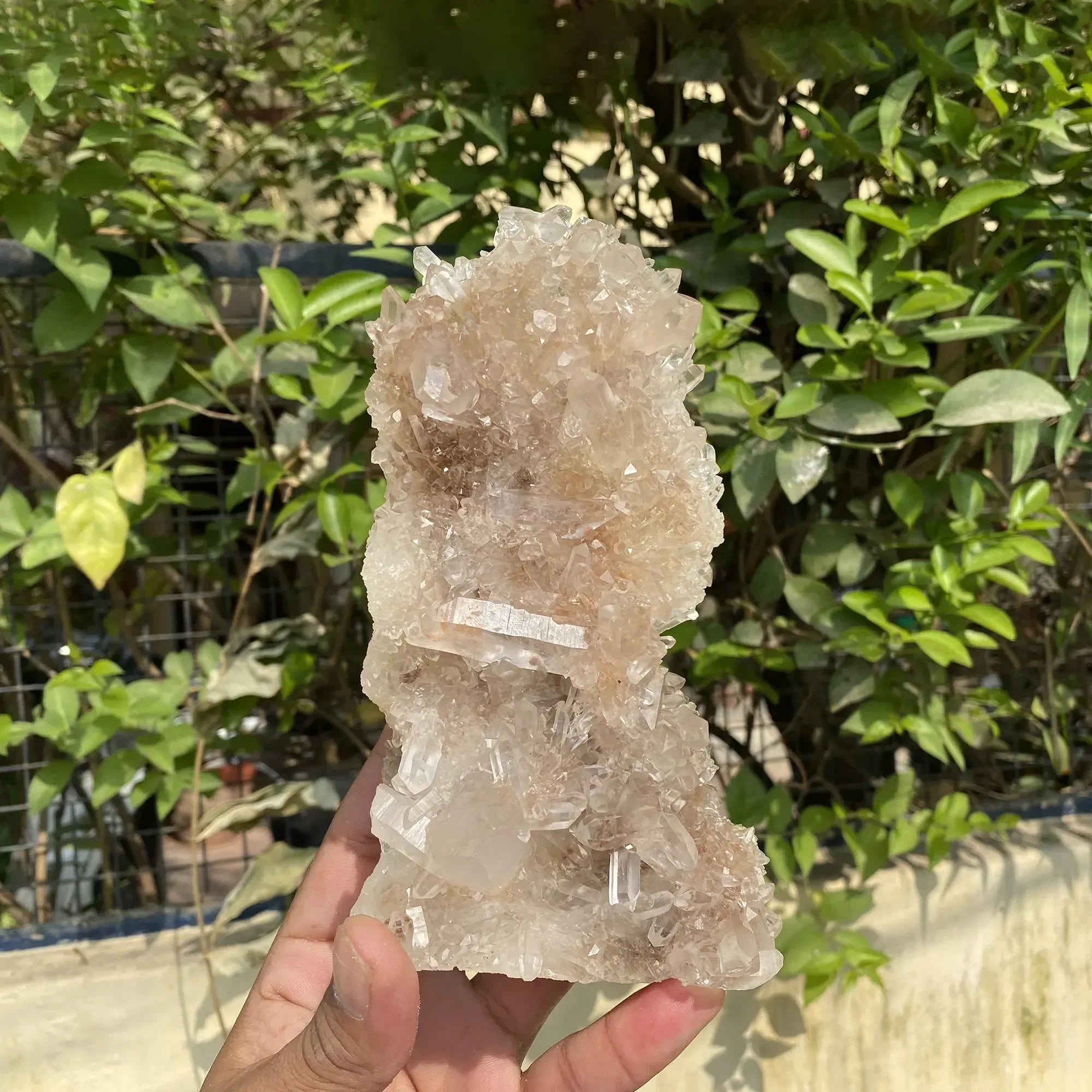 Natural Himalayan Pink Quartz Cluster 630g Himalayan Quartz