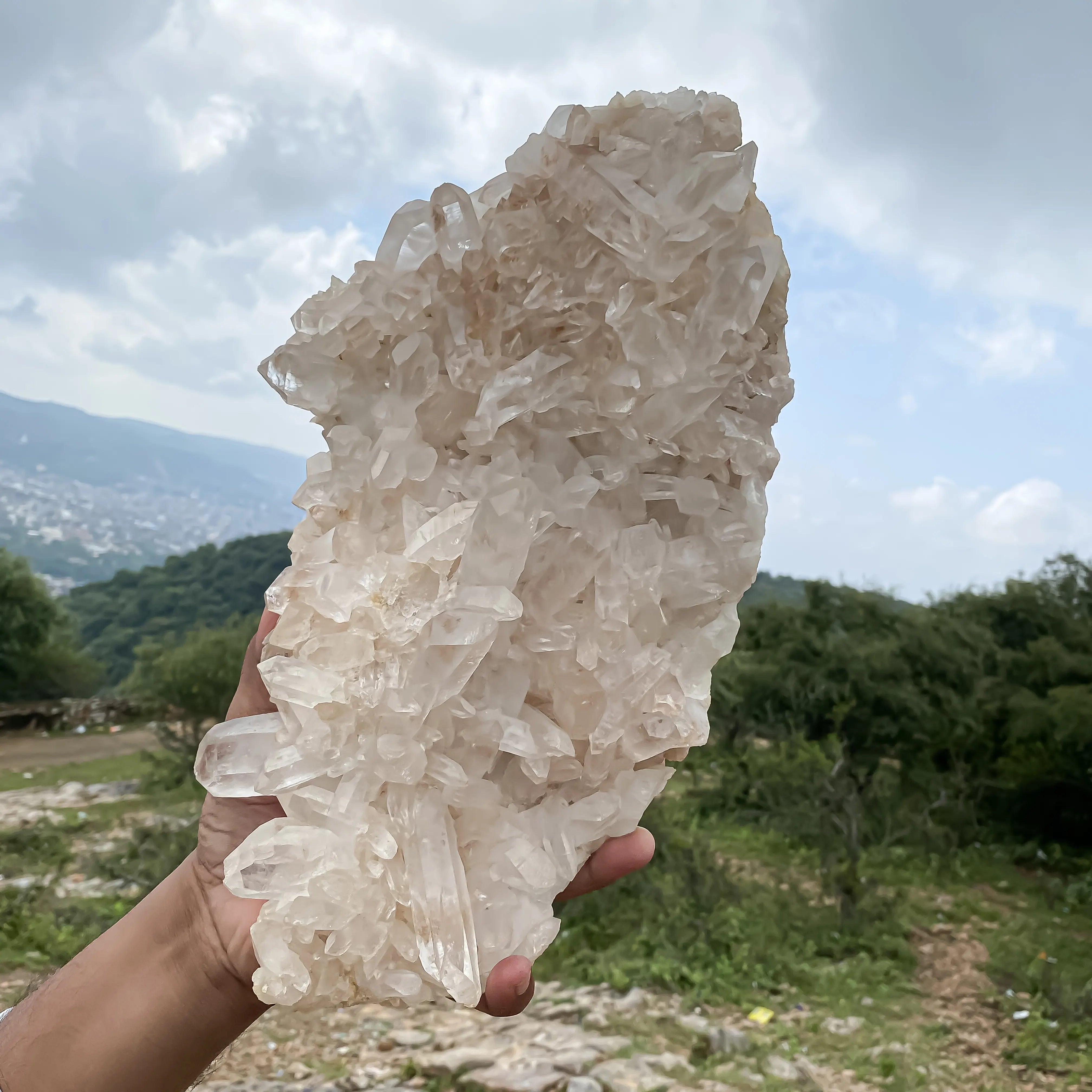 Himalayan Pink Quartz Cluster 4290g – Large Natural Healing Crystal Stone