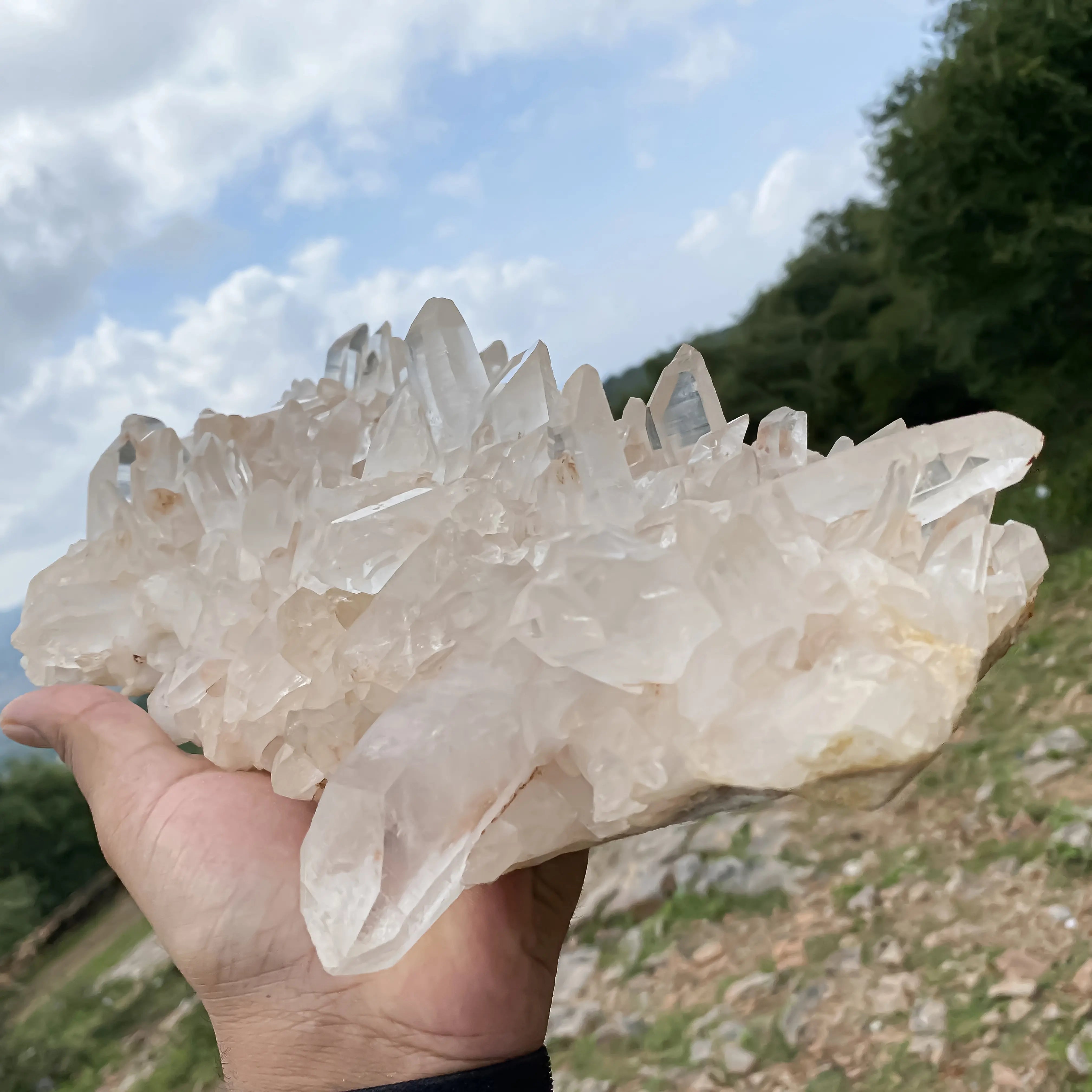 Himalayan Pink Quartz Cluster 4290g – Large Natural Healing Crystal Stone