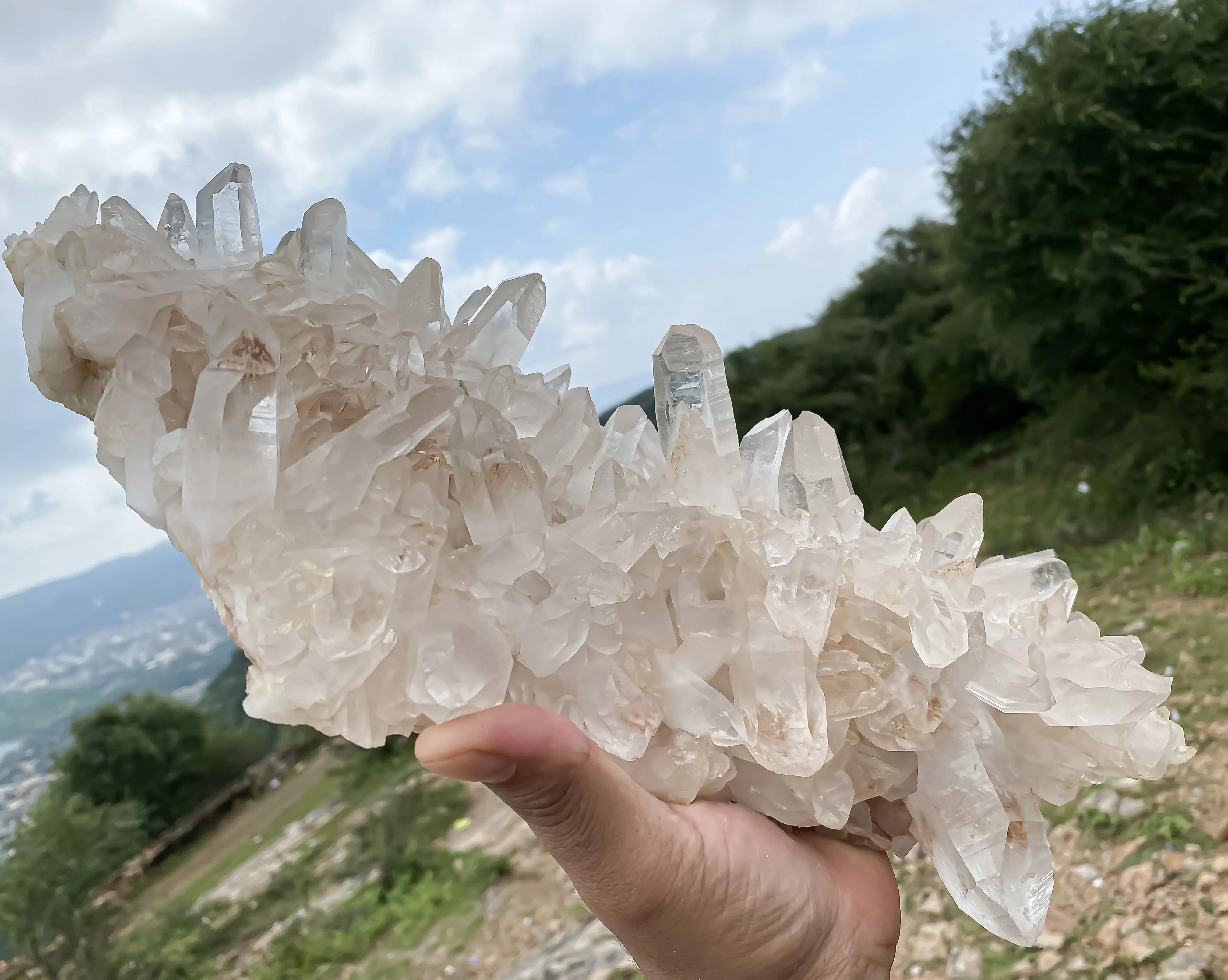 Himalayan Pink Quartz Cluster 4290g – Large Natural Healing Crystal Stone