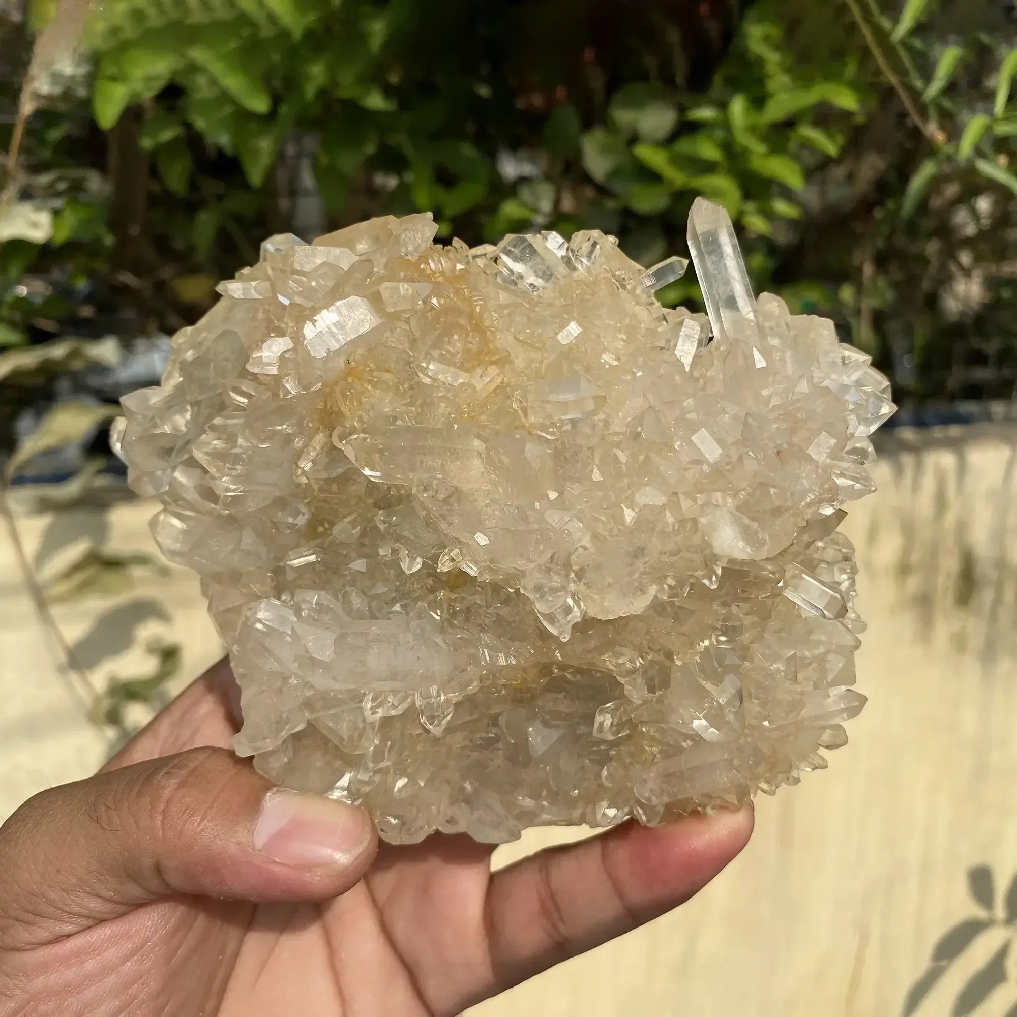 Natural Himalayan White + Yellow Quartz Cluster 670g Himalayan Quartz