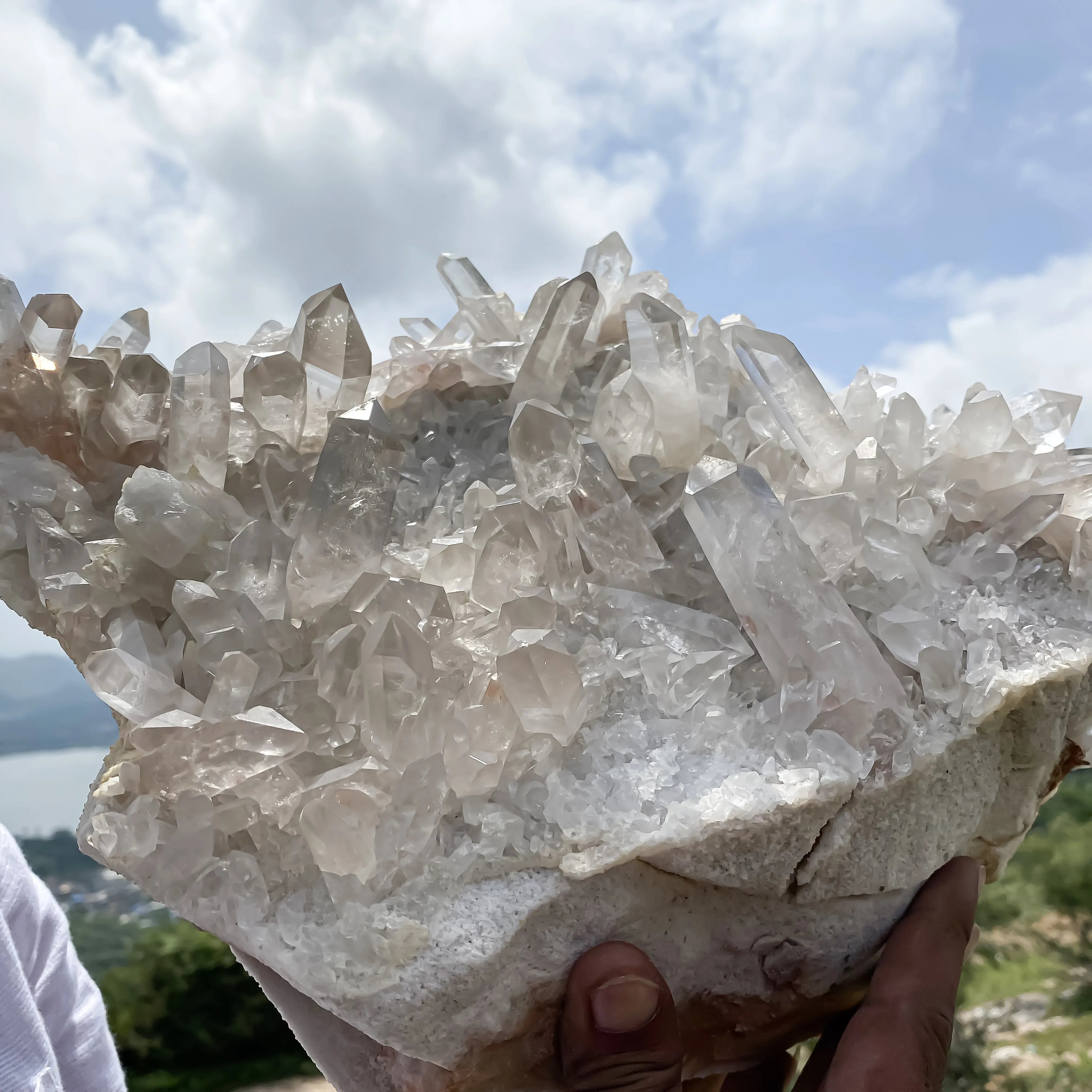 Himalayan Pink Quartz Cluster  – Large Natural Healing Stone 9450grams
