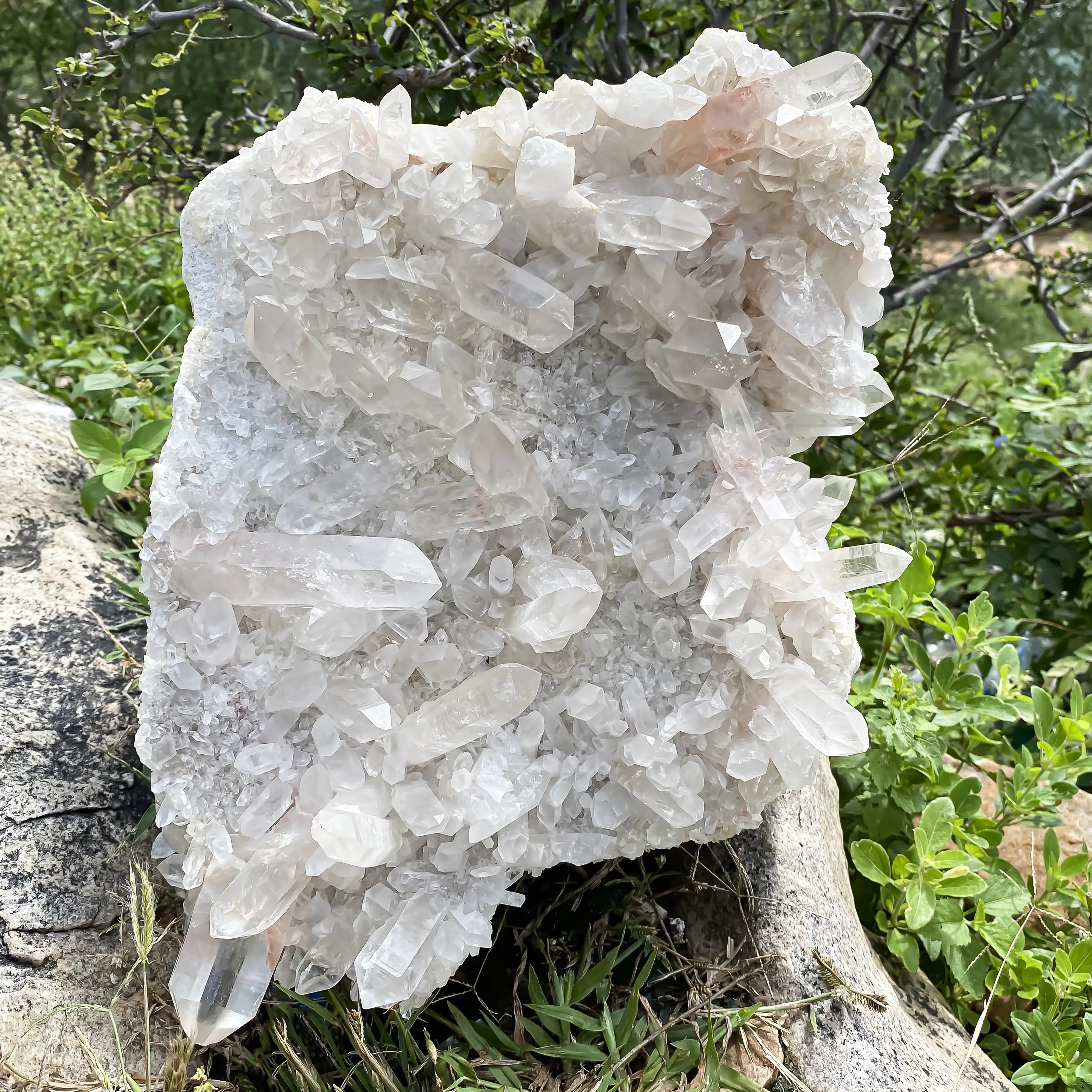 Himalayan Pink Quartz Cluster  – Large Natural Healing Stone 9450grams
