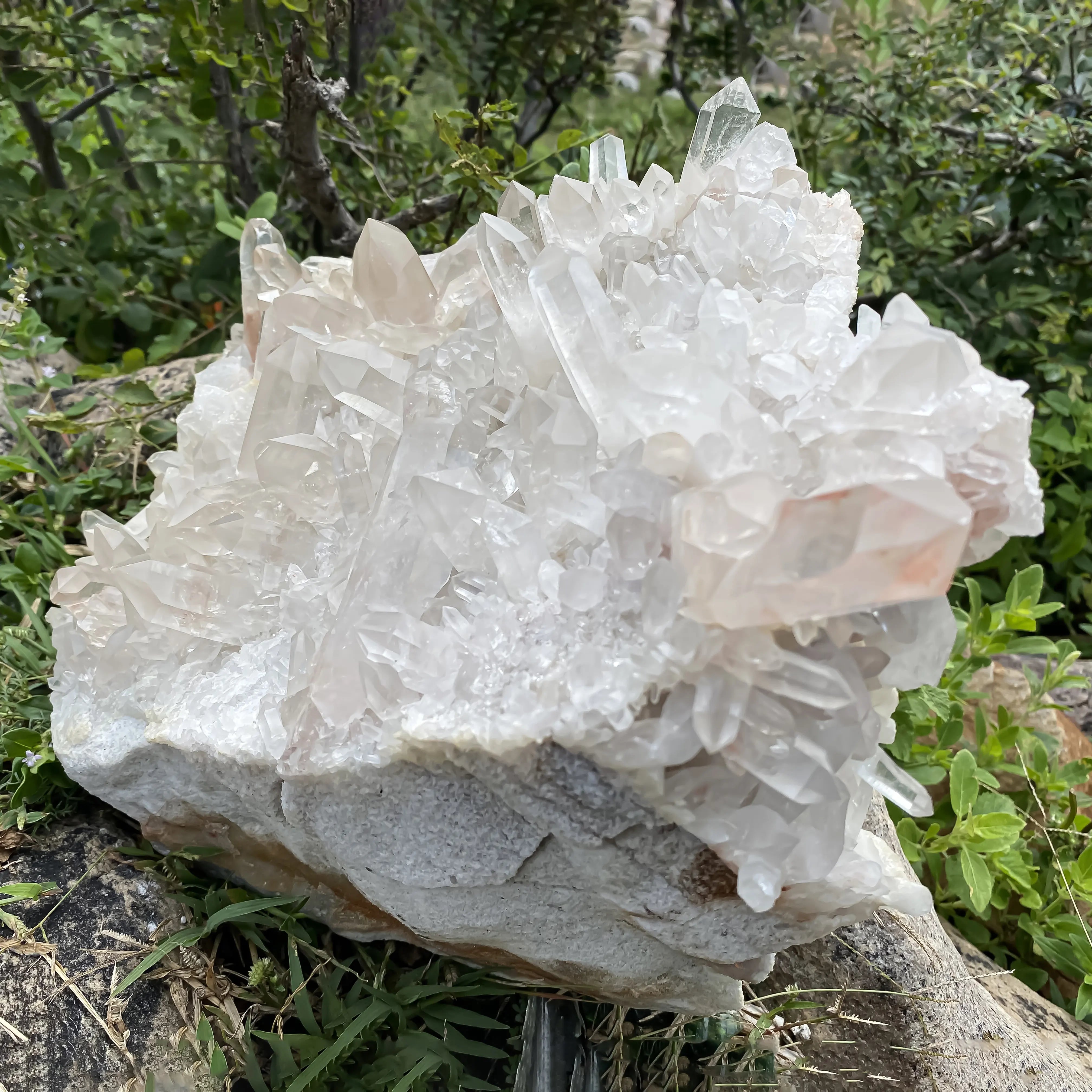 Himalayan Pink Quartz Cluster  – Large Natural Healing Stone 9450grams