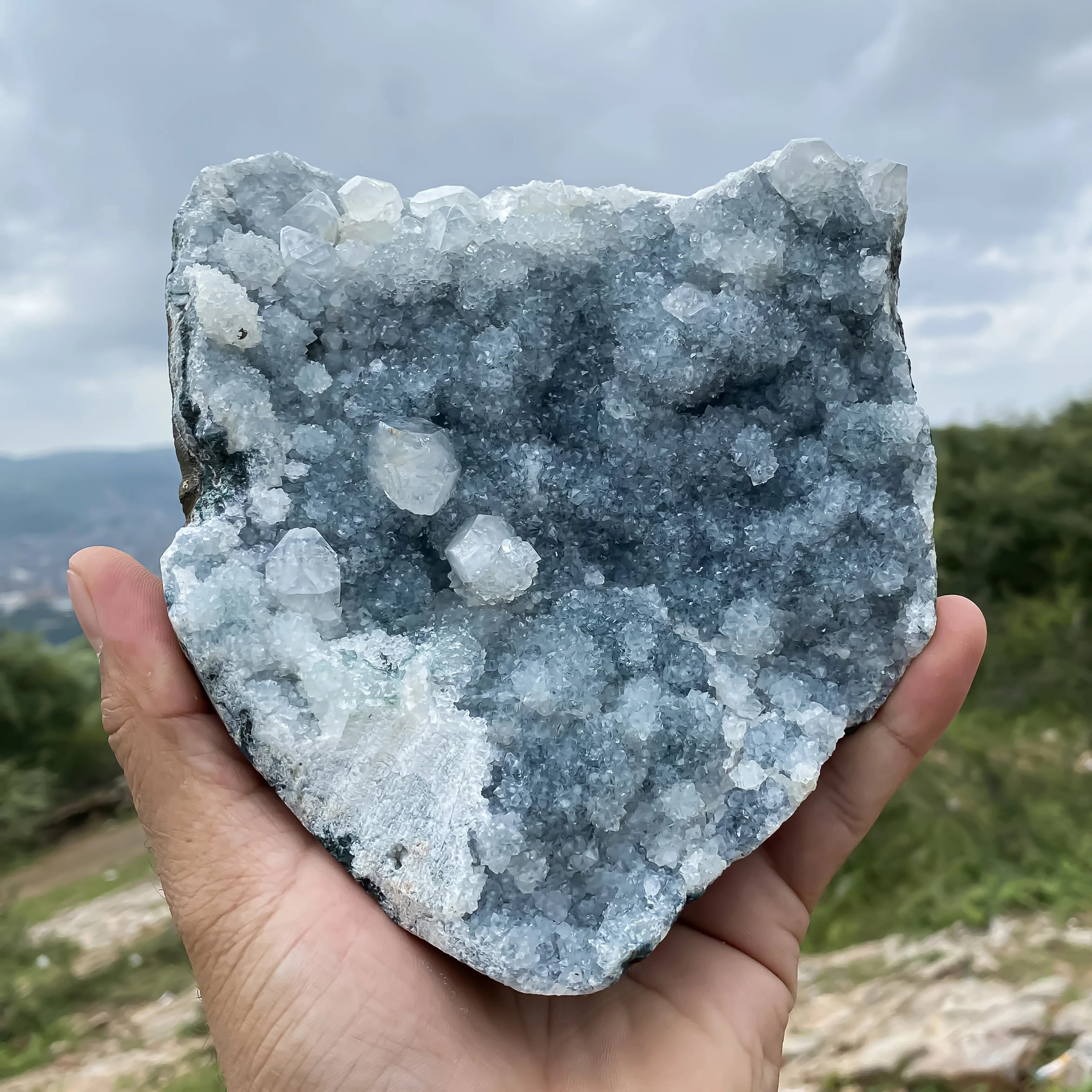 Blue Apophyllite – Natural Healing Crystal Minerals Rough 1730g