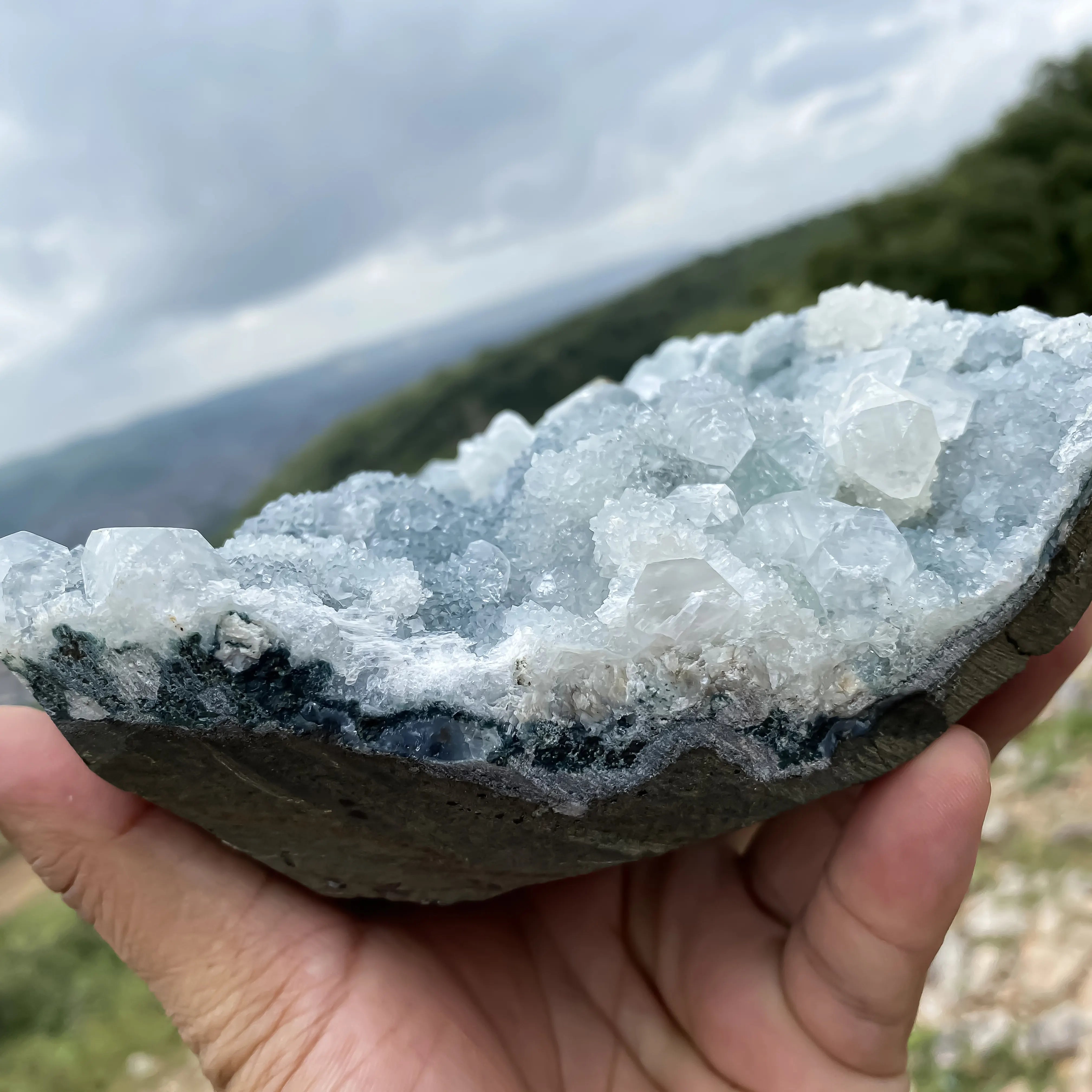 Blue Apophyllite – Natural Healing Crystal Minerals Rough 1730g
