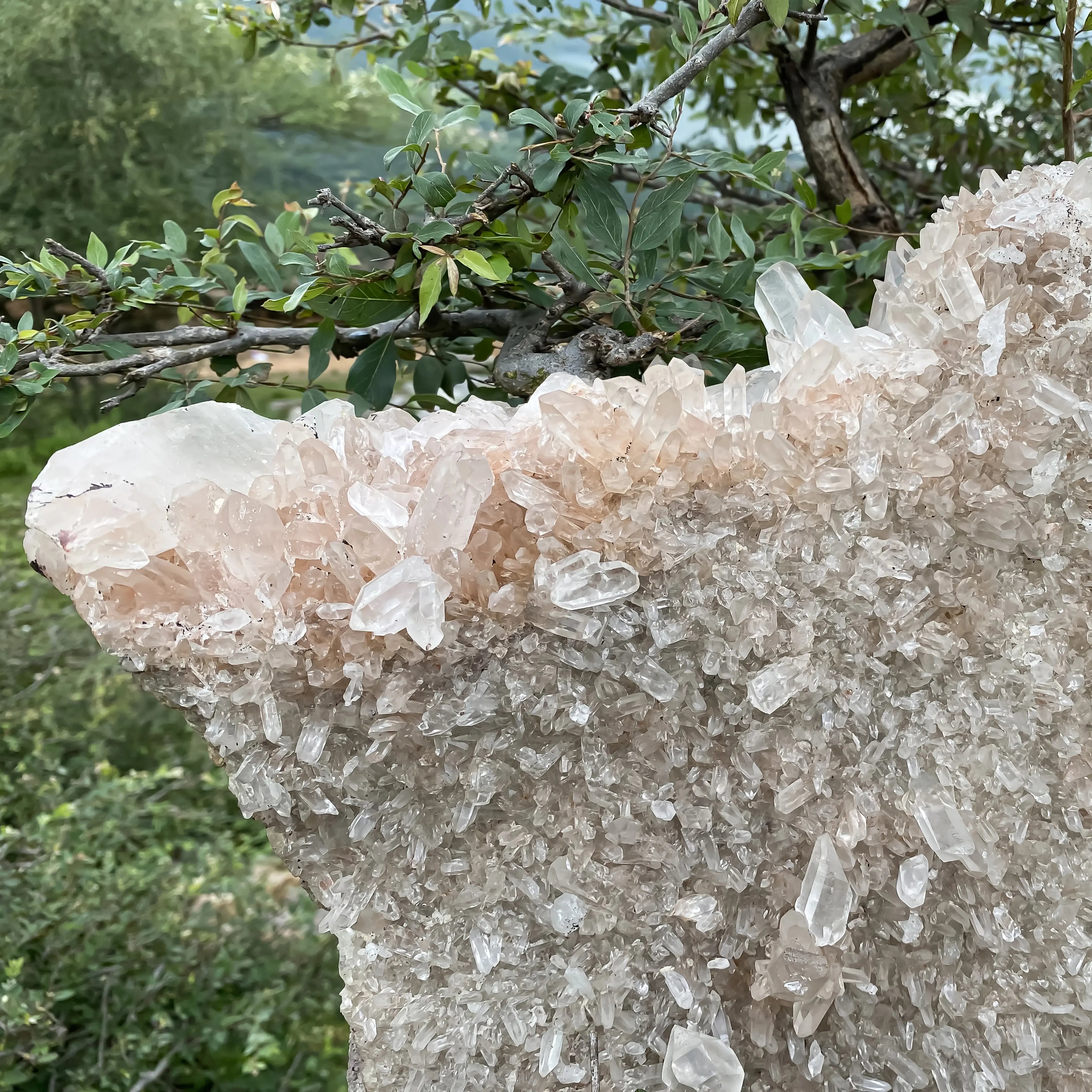 Himalayan Pink Quartz Cluster  – Natural Healing Crystal Stone