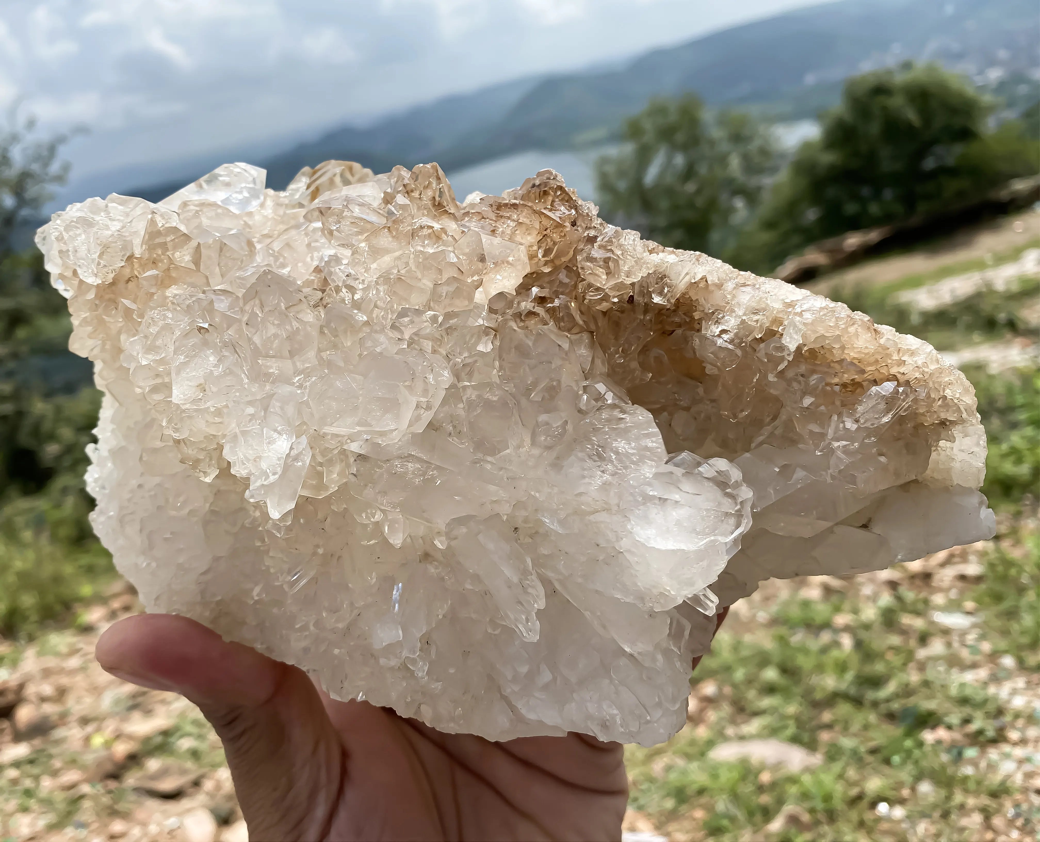 Himalayan Smoky Quartz Cluster Natural Healing Crystal Stone