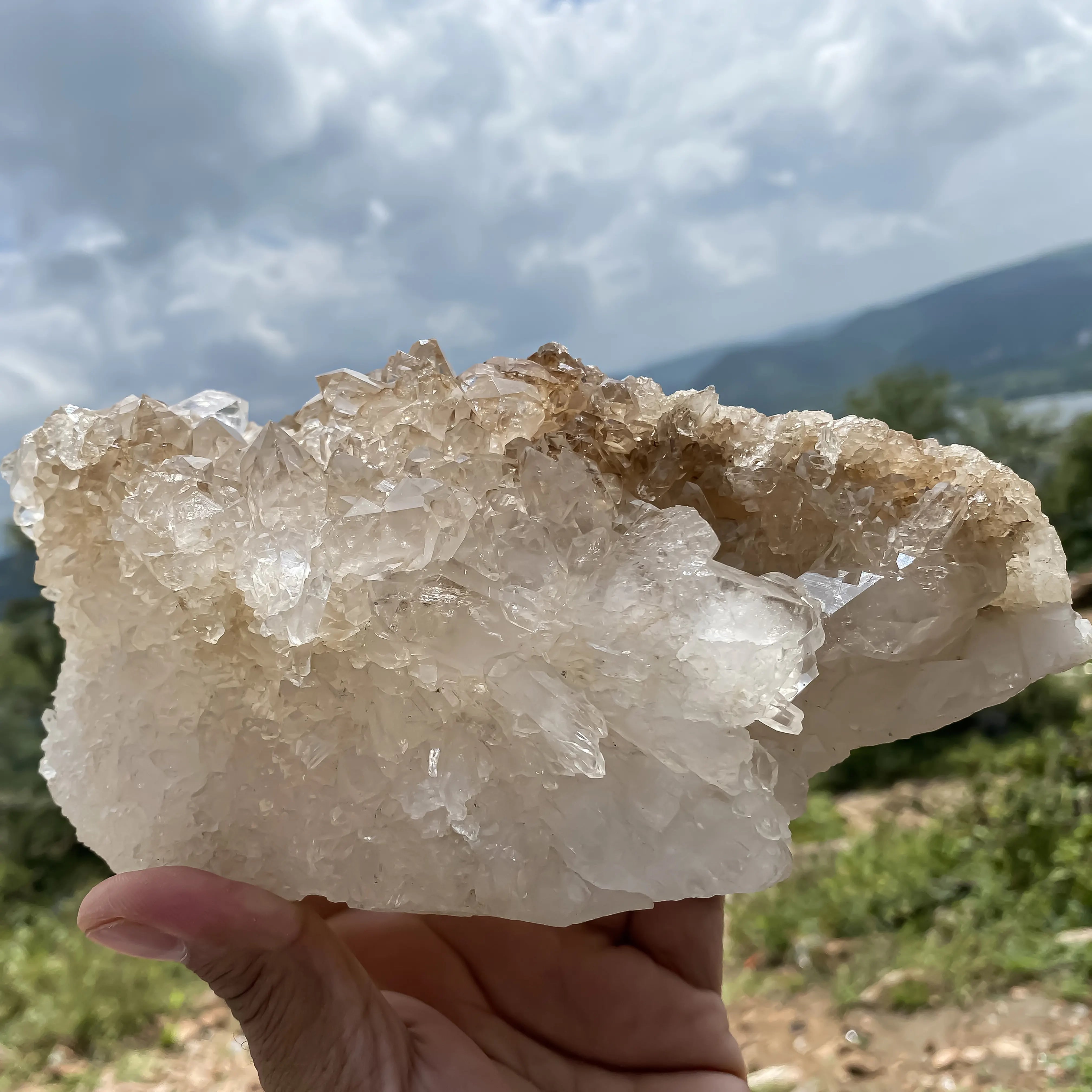 Himalayan Smoky Quartz Cluster Natural Healing Crystal Stone
