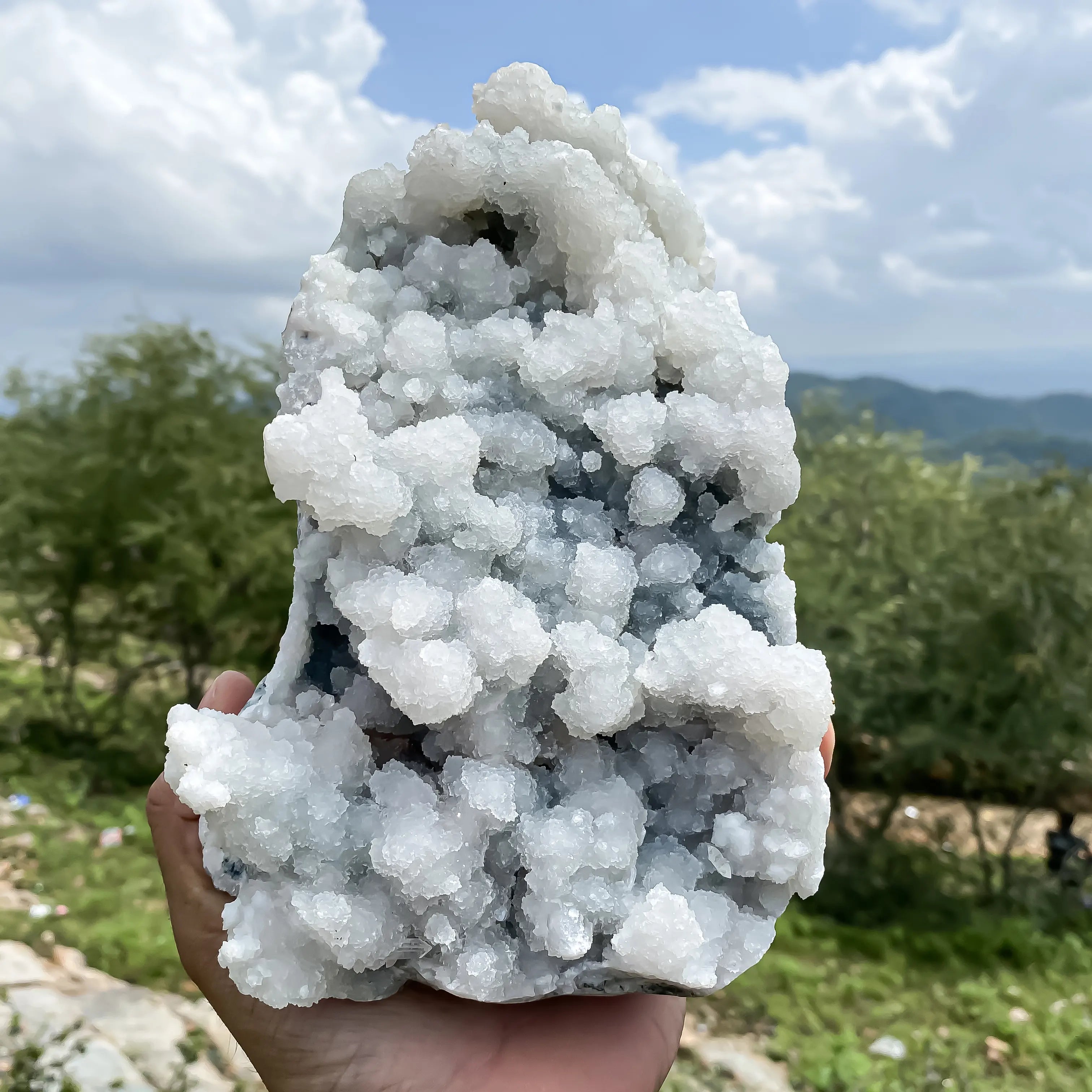 Natural White Apophyllite 2240g  Spiritual Healing & Energy Purification