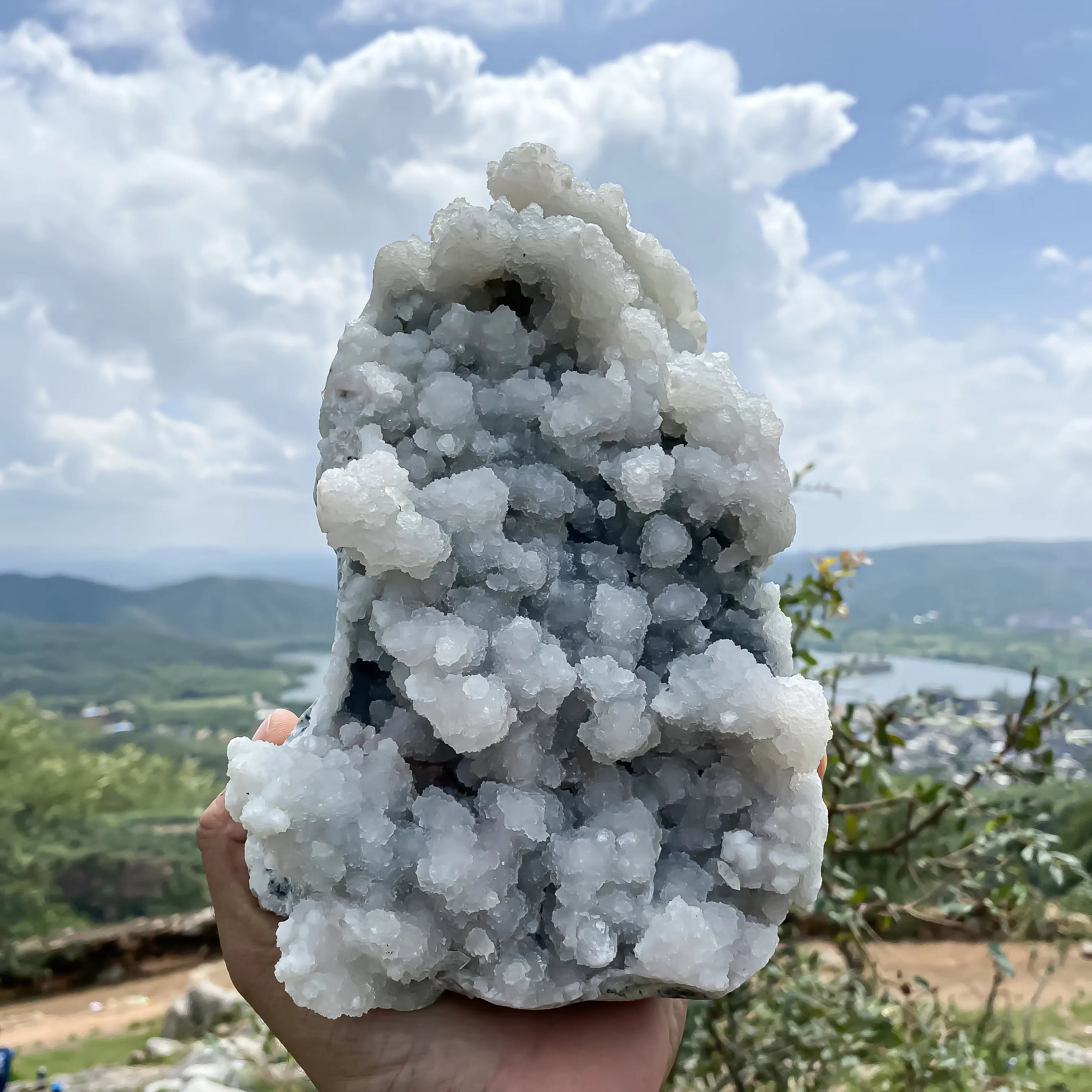 Natural White Apophyllite 2240g  Spiritual Healing & Energy Purification