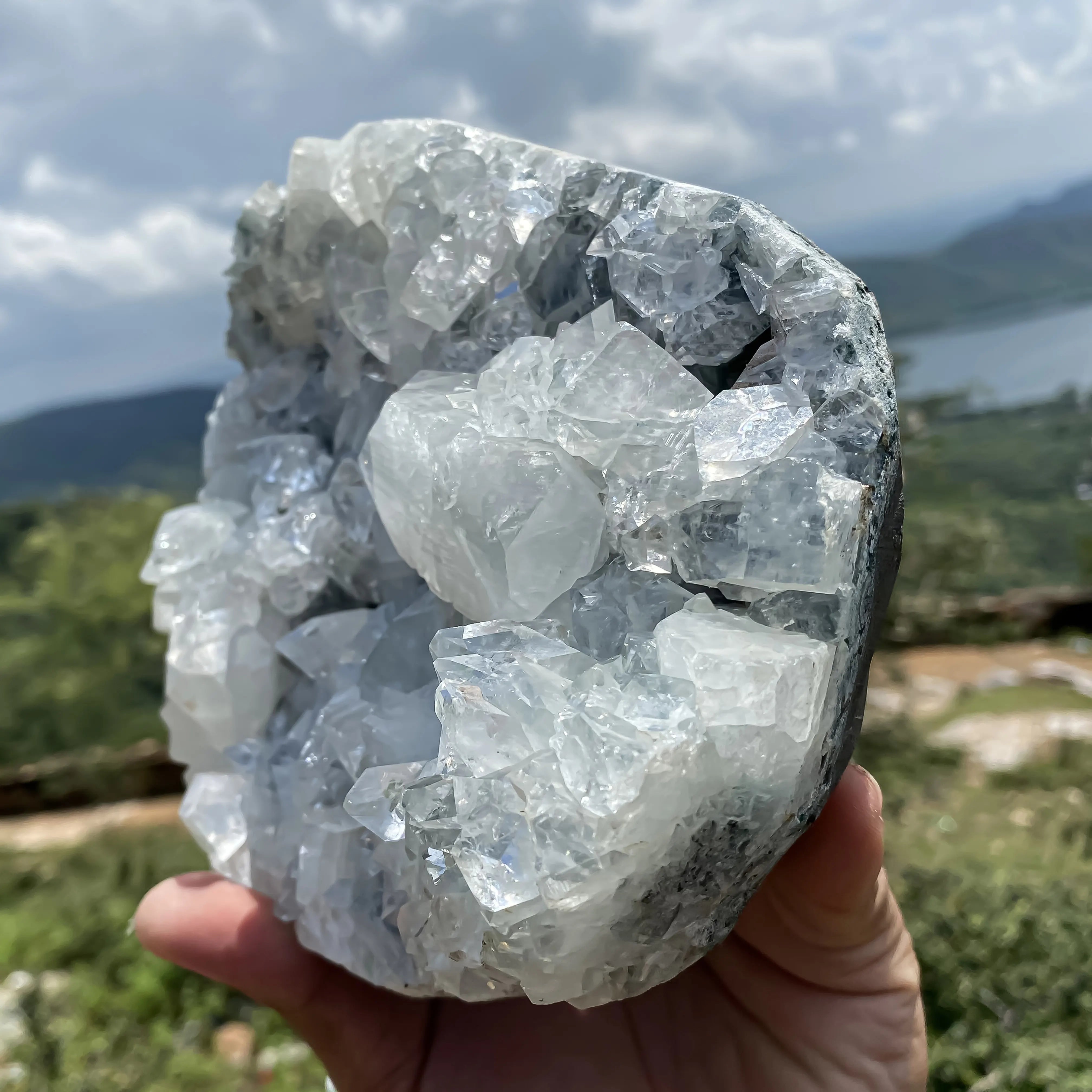 Natural Chalcedony Crystal 2320g Calming Mineral for Harmony