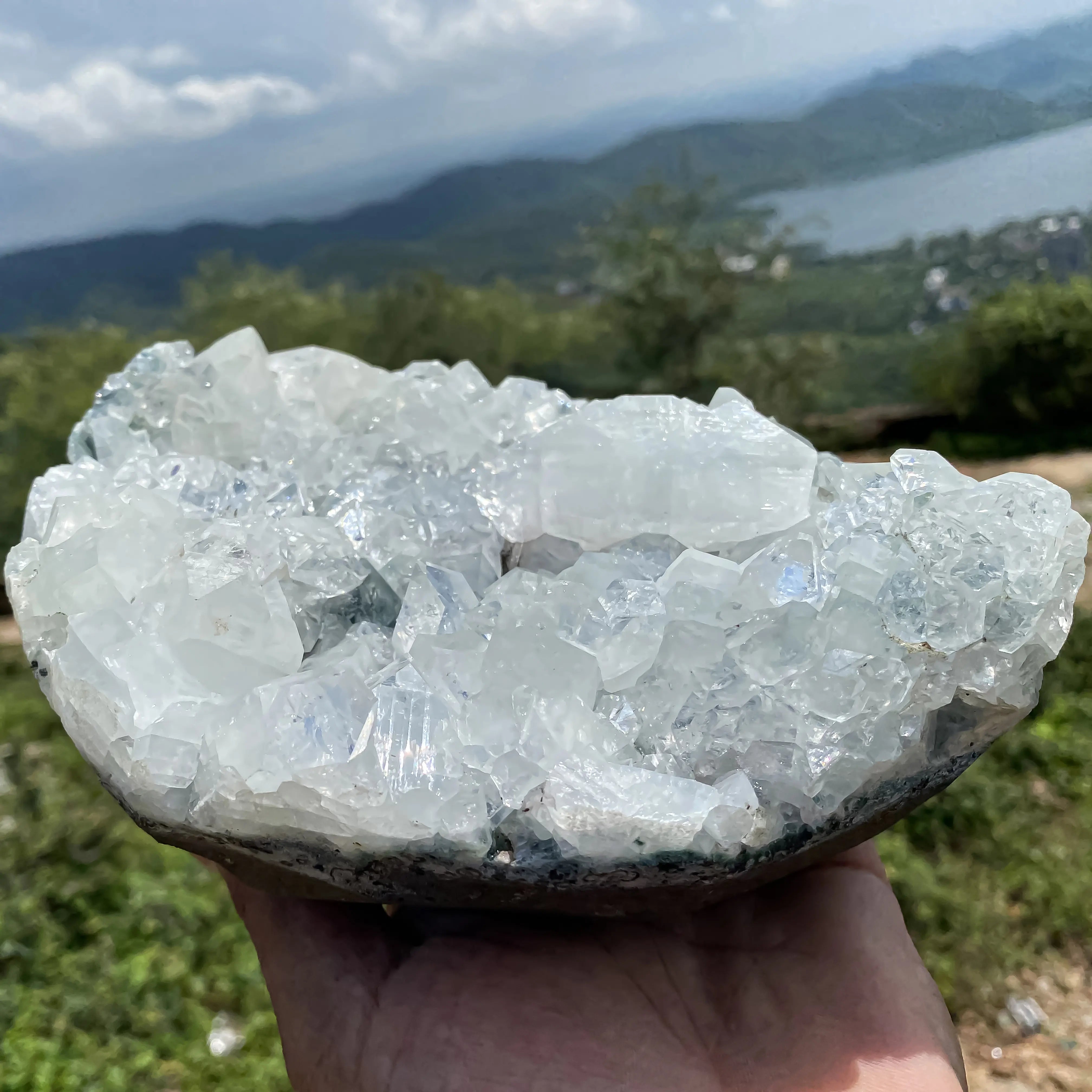 Natural Chalcedony Crystal 2320g Calming Mineral for Harmony