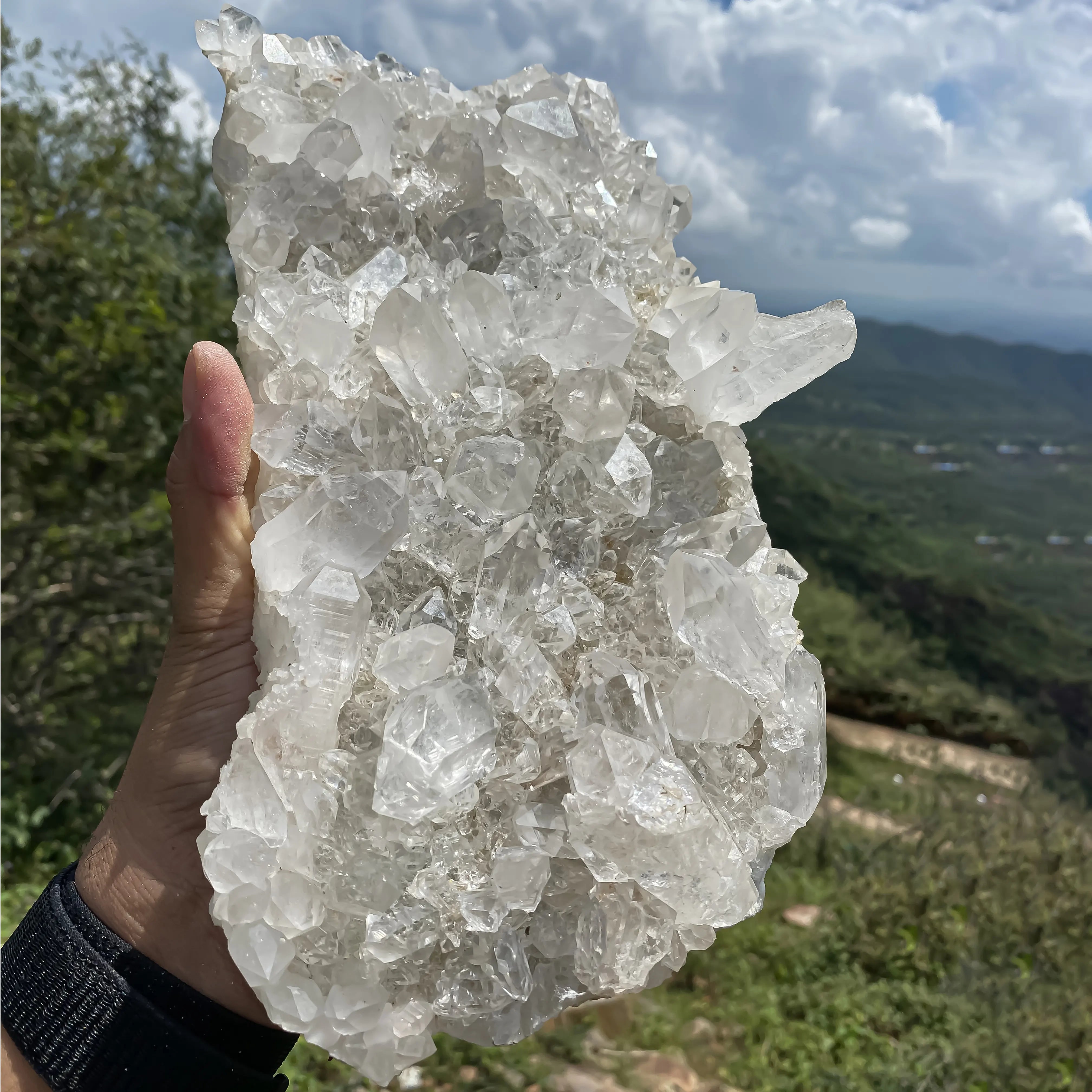 Natural Himalayan White Quartz Cluster 3835 g Raw Crystal Points
