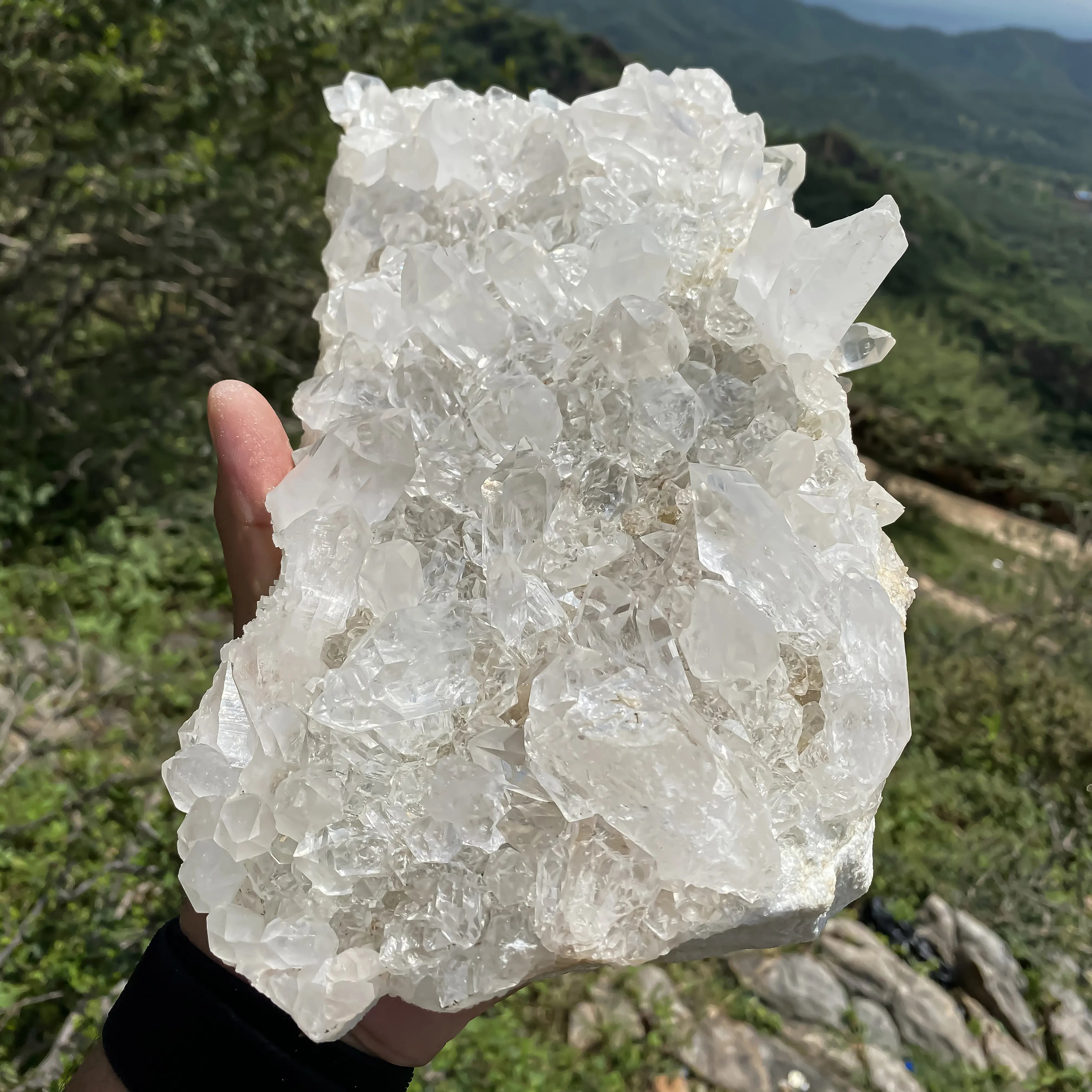 Natural Himalayan White Quartz Cluster 3835 g Raw Crystal Points