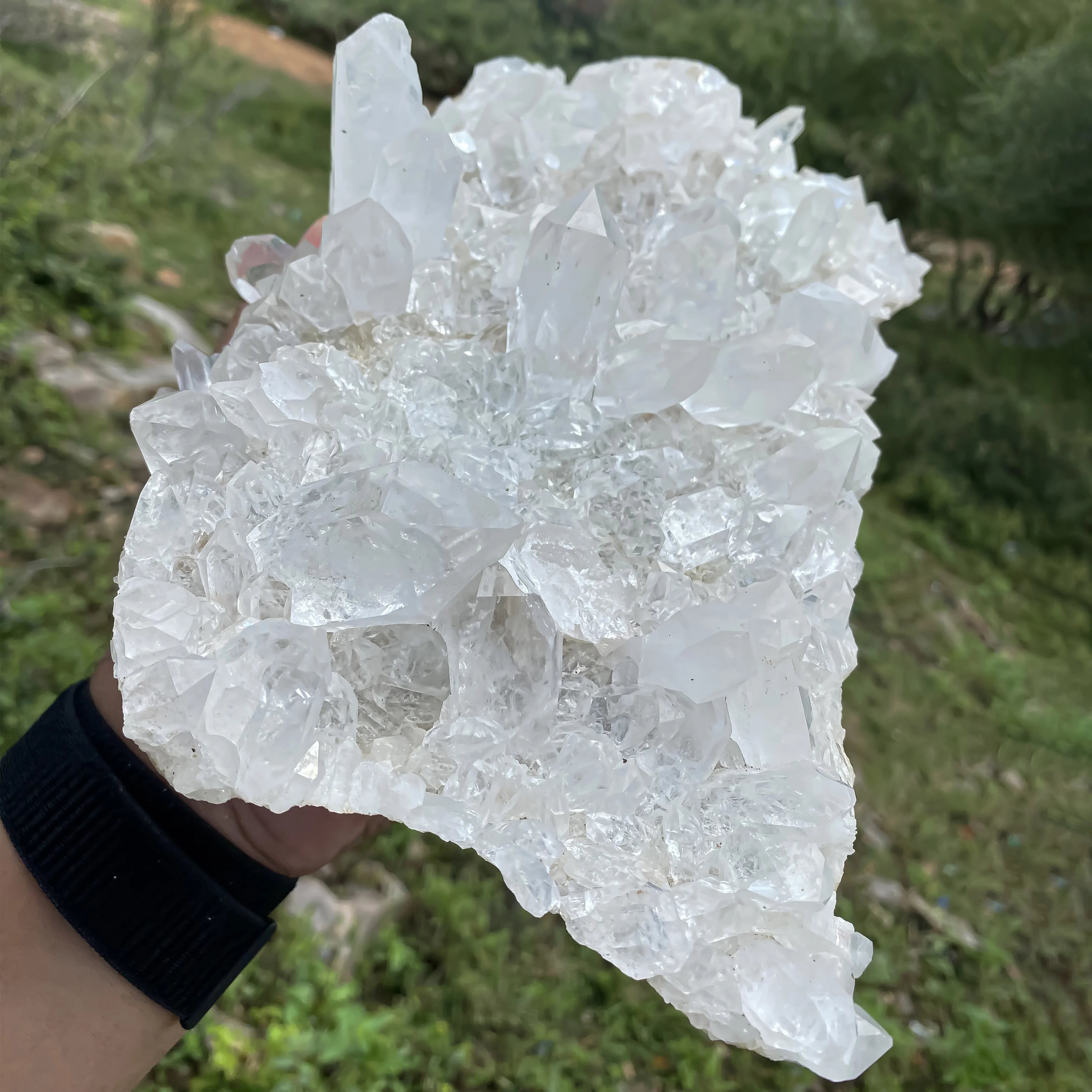 Natural Himalayan White Quartz Cluster 3835 g Raw Crystal Points