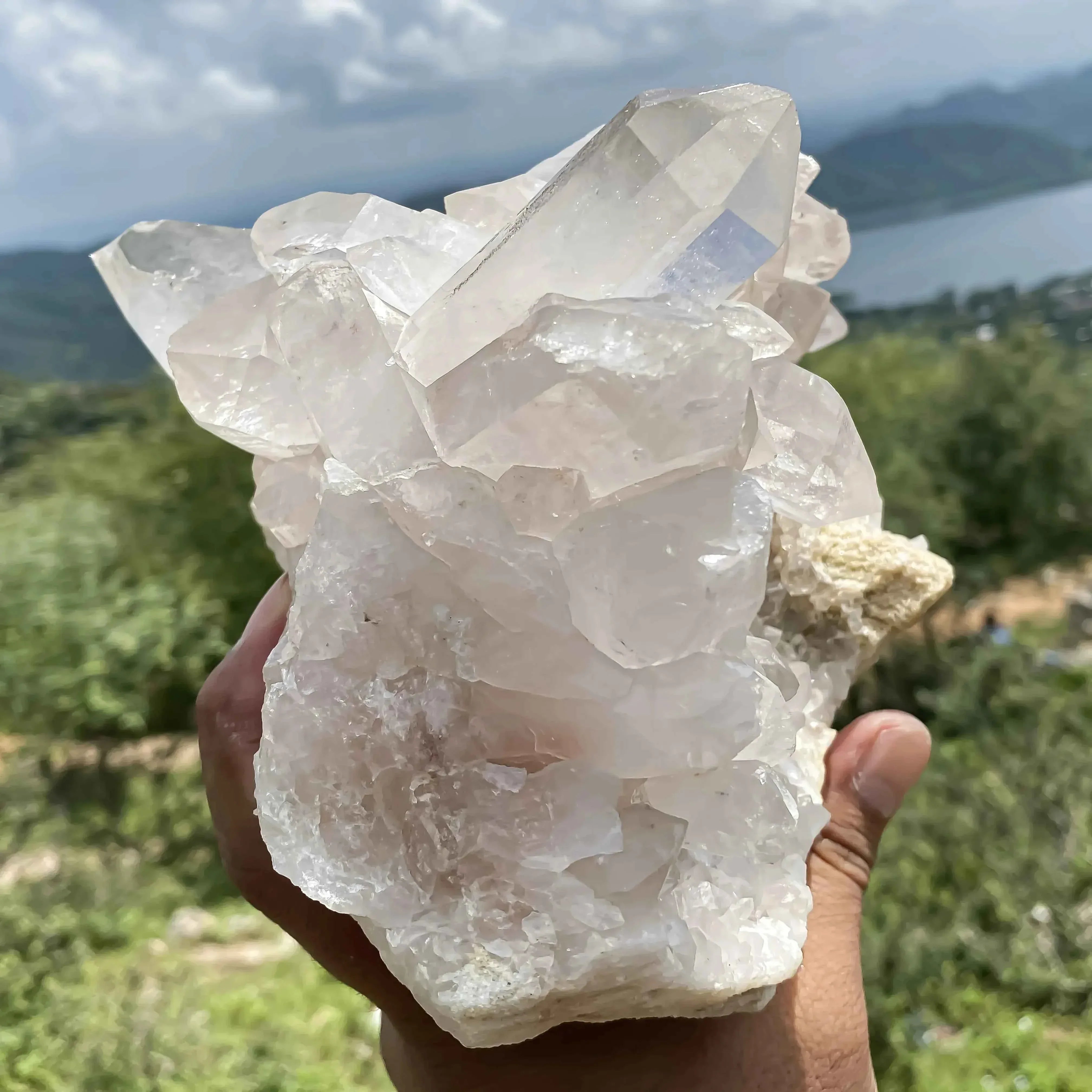 Unique Natural Himalayan White Quartz Cluster 3480g for Stunning Home Decor Himalayan Quartz