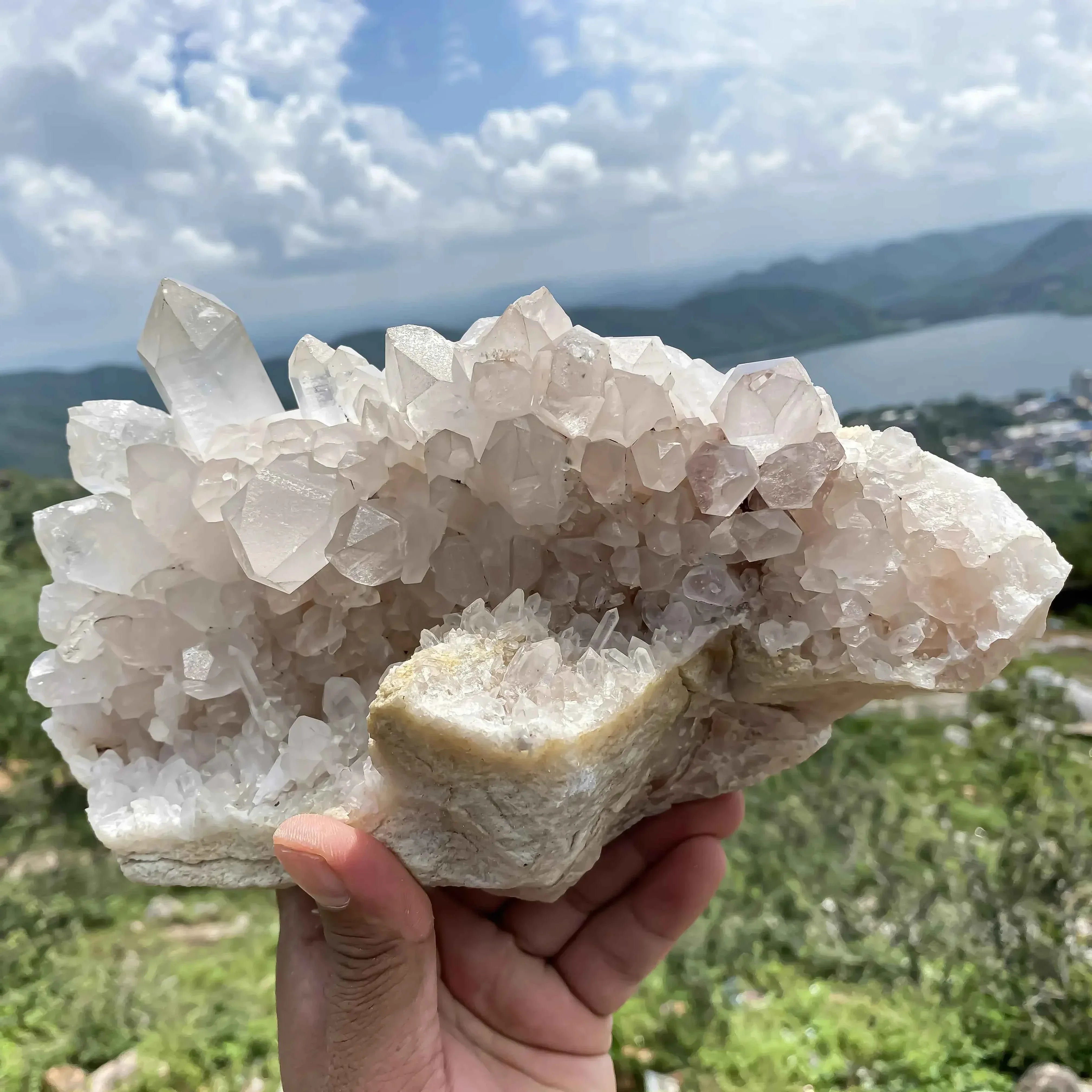 Unique Natural Himalayan White Quartz Cluster 3480g for Stunning Home Decor Himalayan Quartz
