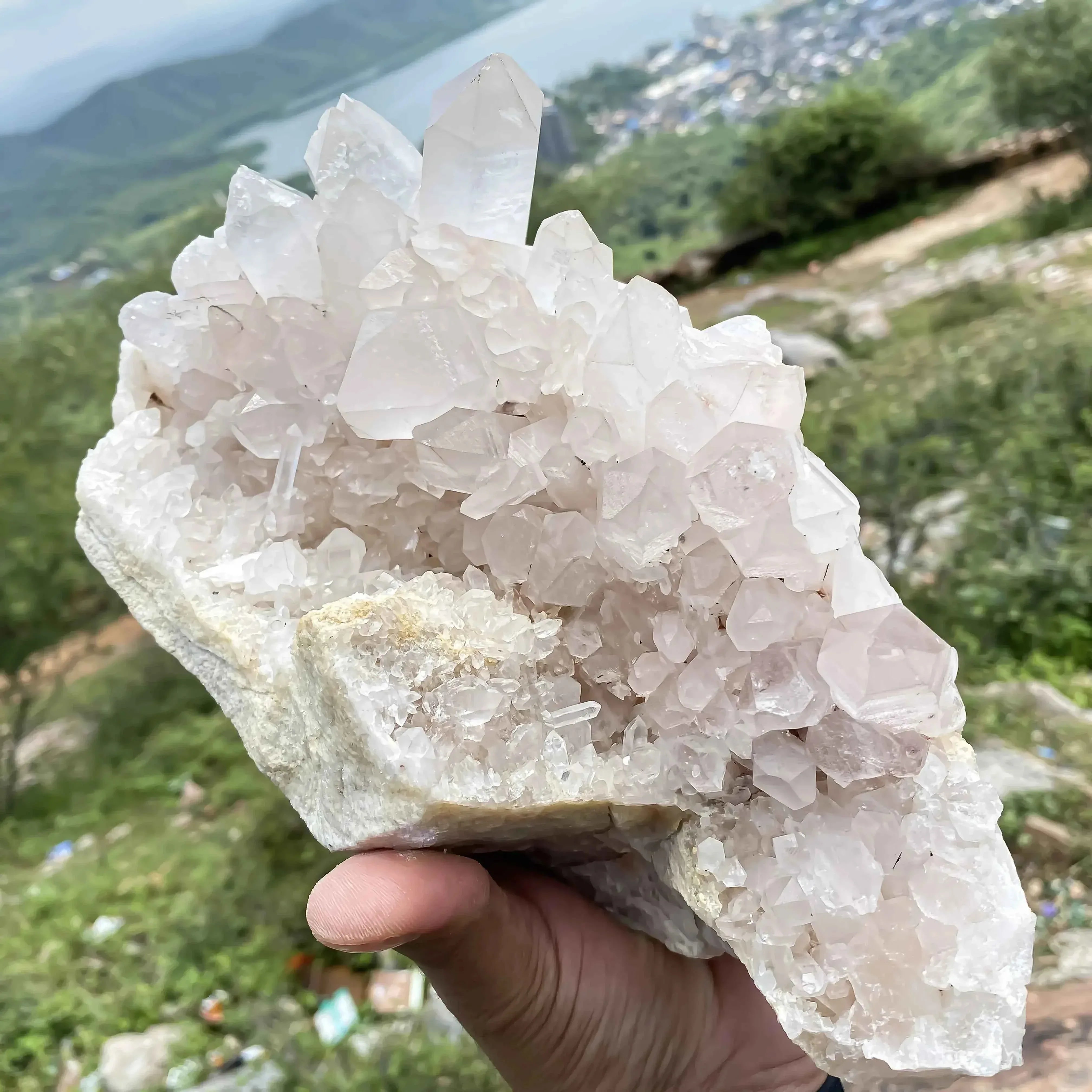 Unique Natural Himalayan White Quartz Cluster 3480g for Stunning Home Decor Himalayan Quartz