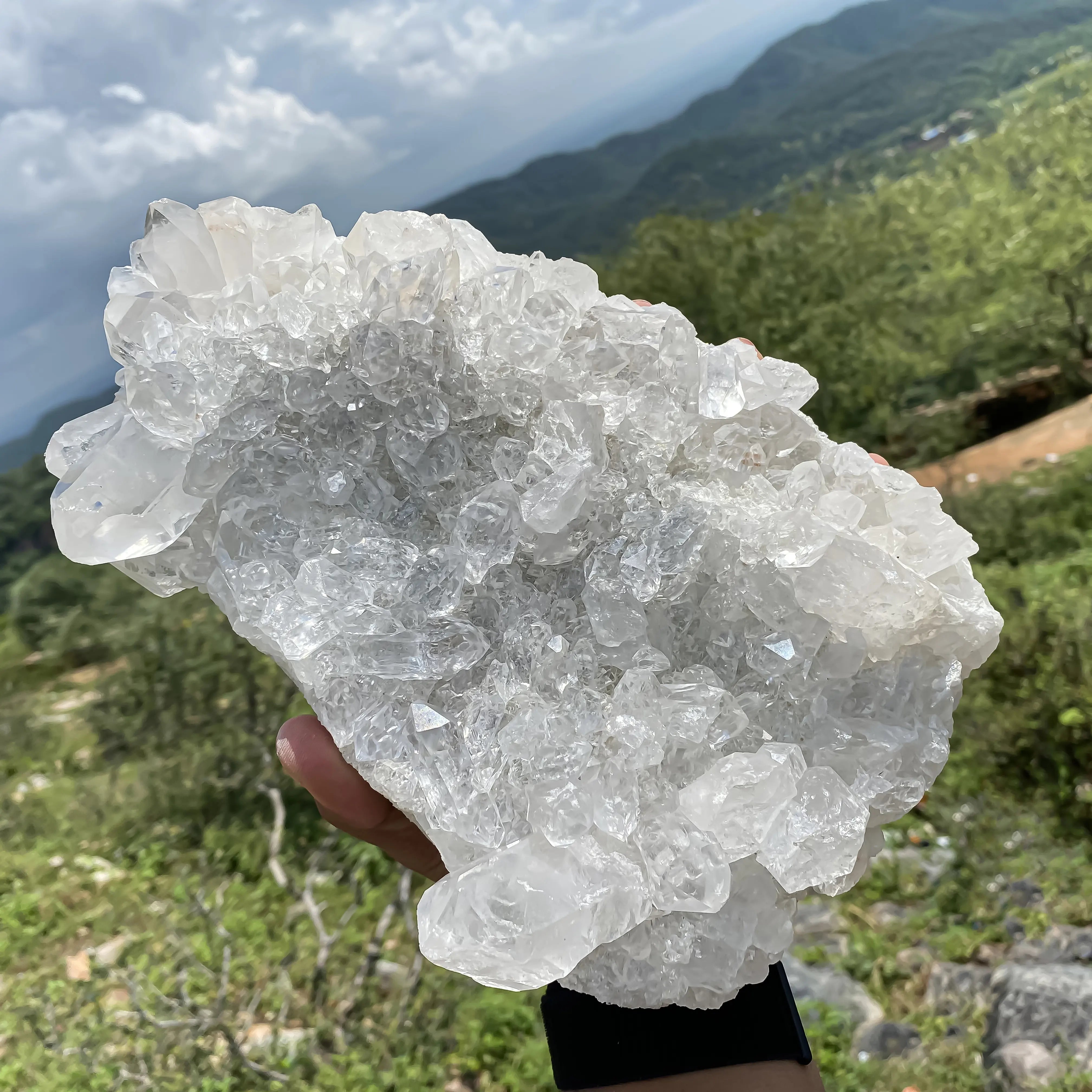 Natural Himalayan White Quartz Cluster 3300 g Raw Crystal