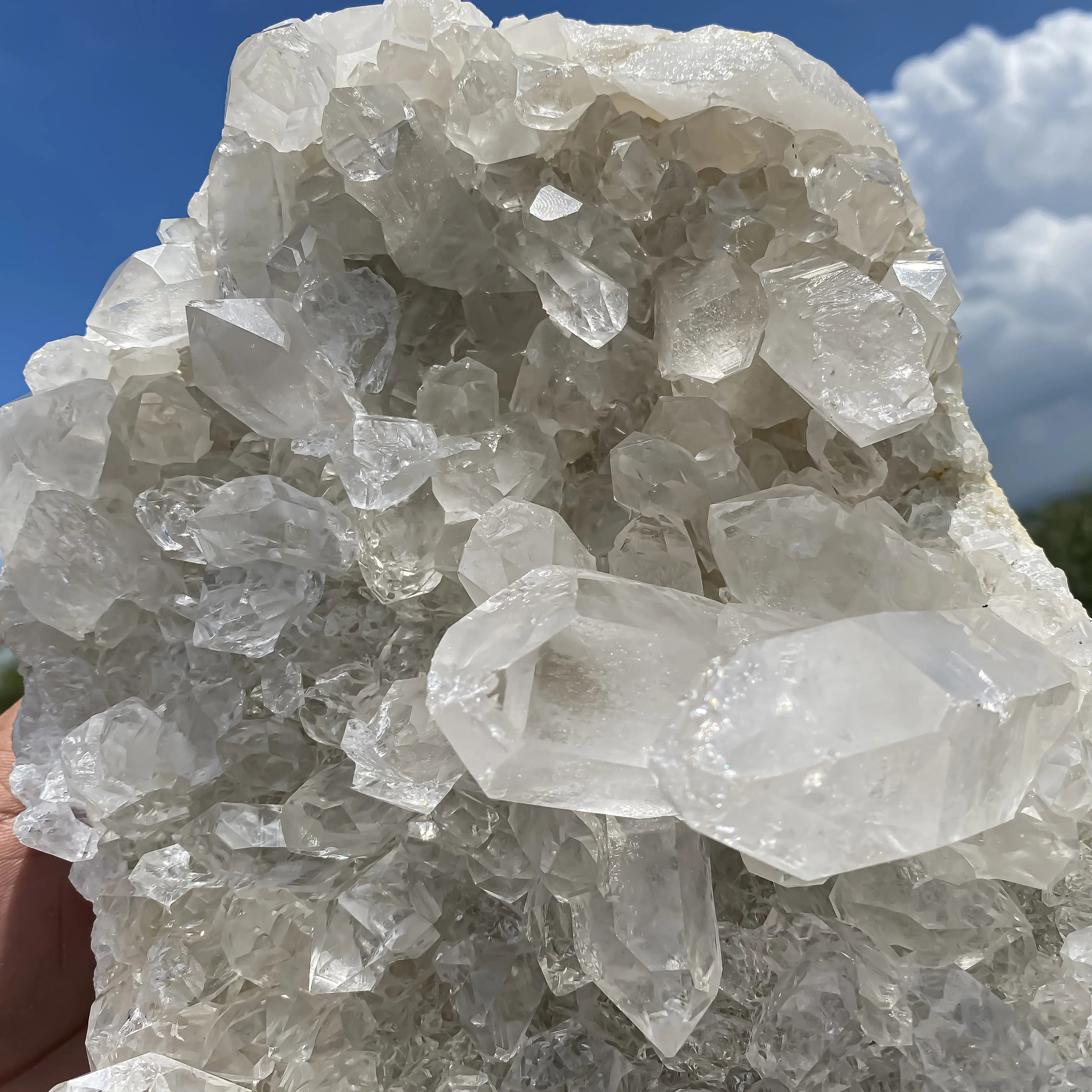 Natural Himalayan White Quartz Cluster  5920 g Raw Crystal Points