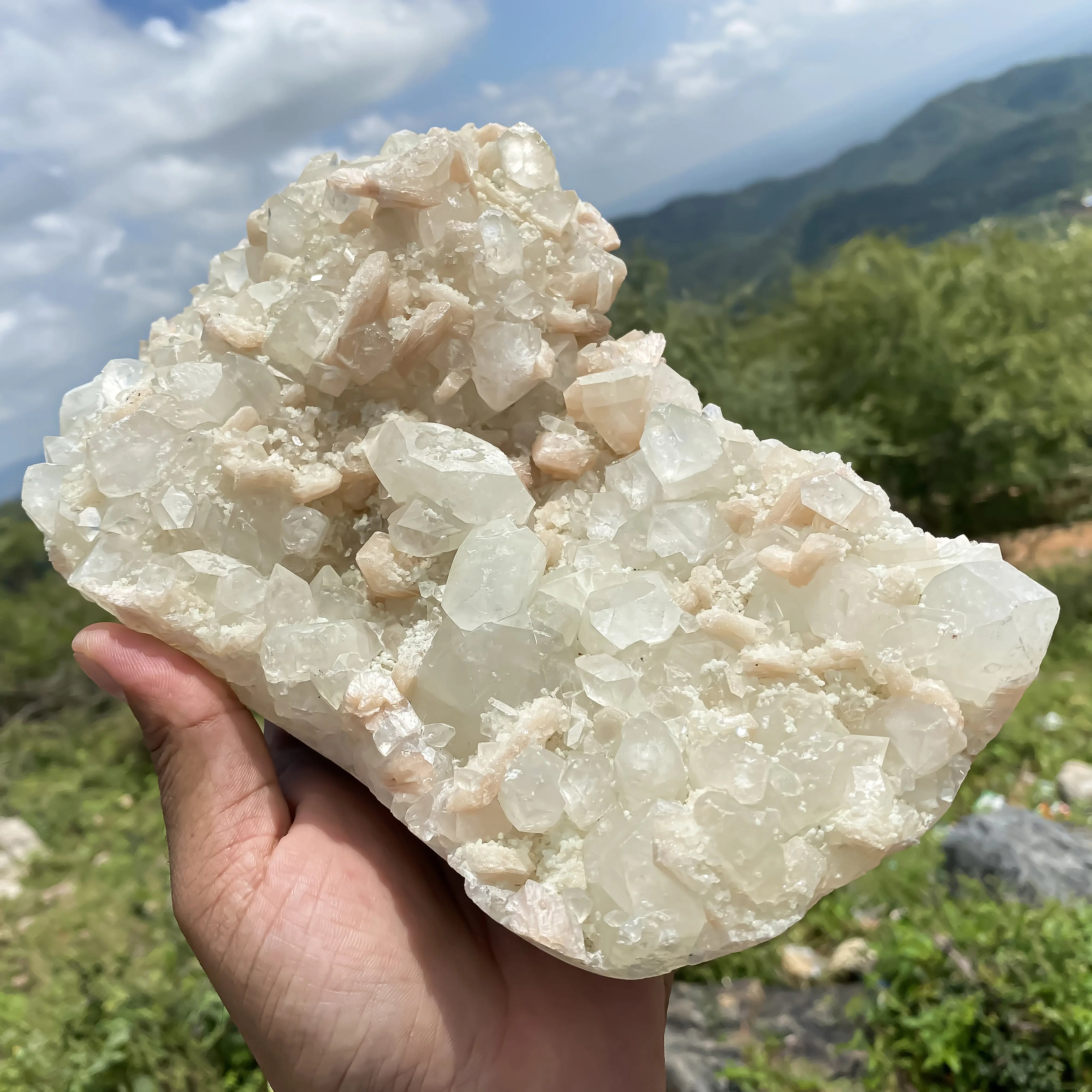 Stilbite with Apophyllite 2875gm Natural Healing Crystal