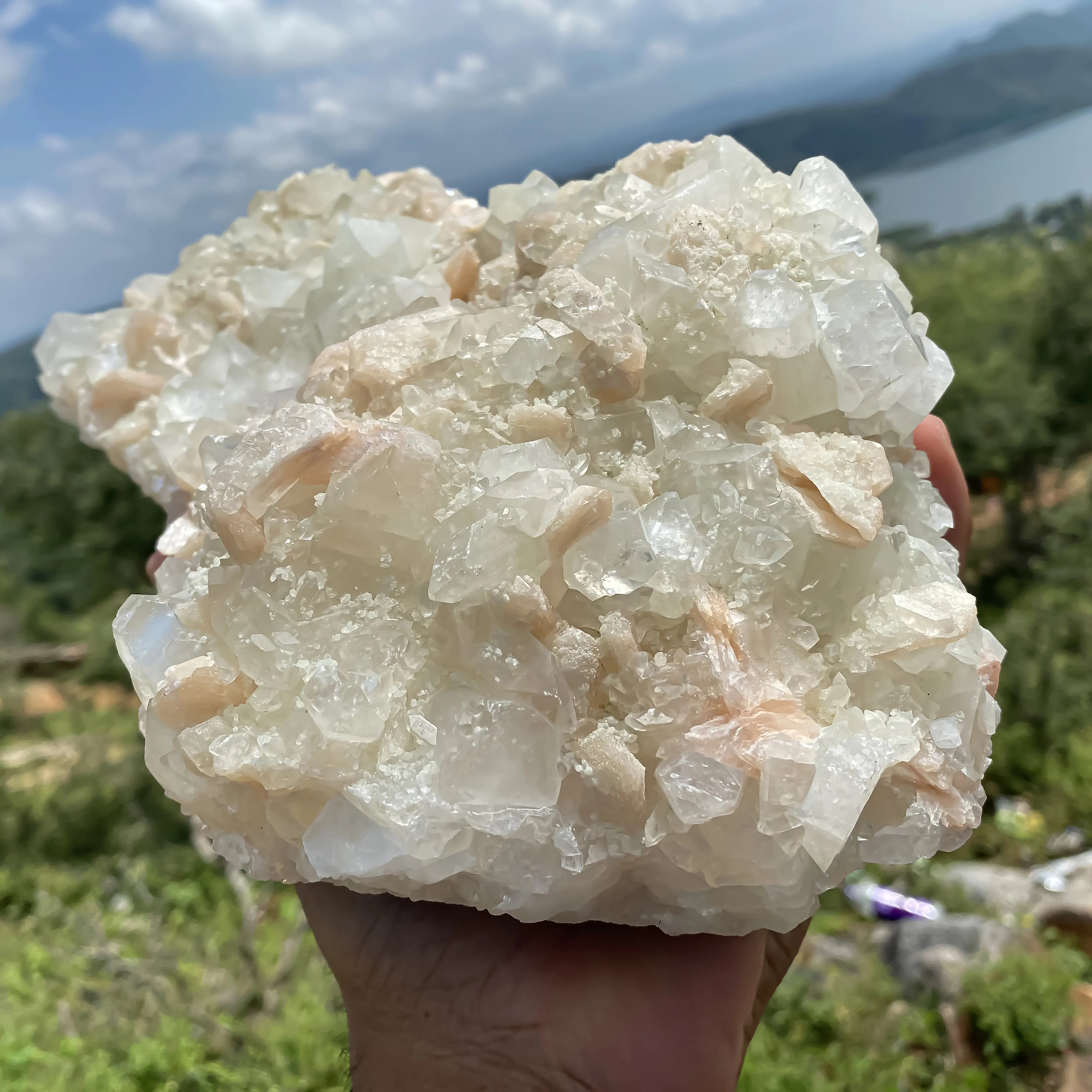 Stilbite with Apophyllite 2875gm Natural Healing Crystal