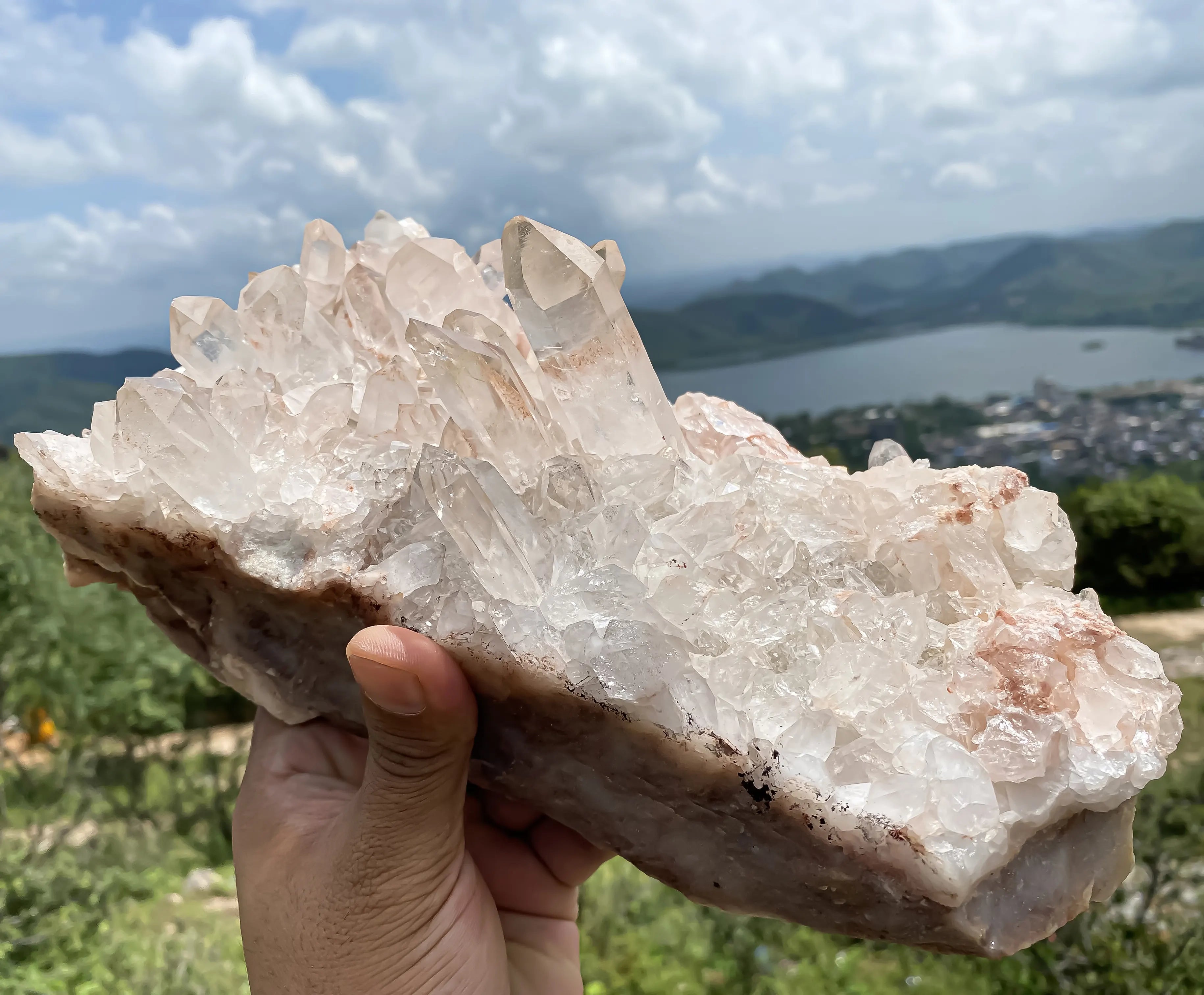 Natural Himalayan Pink Quartz Cluster – 2850 g  Raw Crystal Points