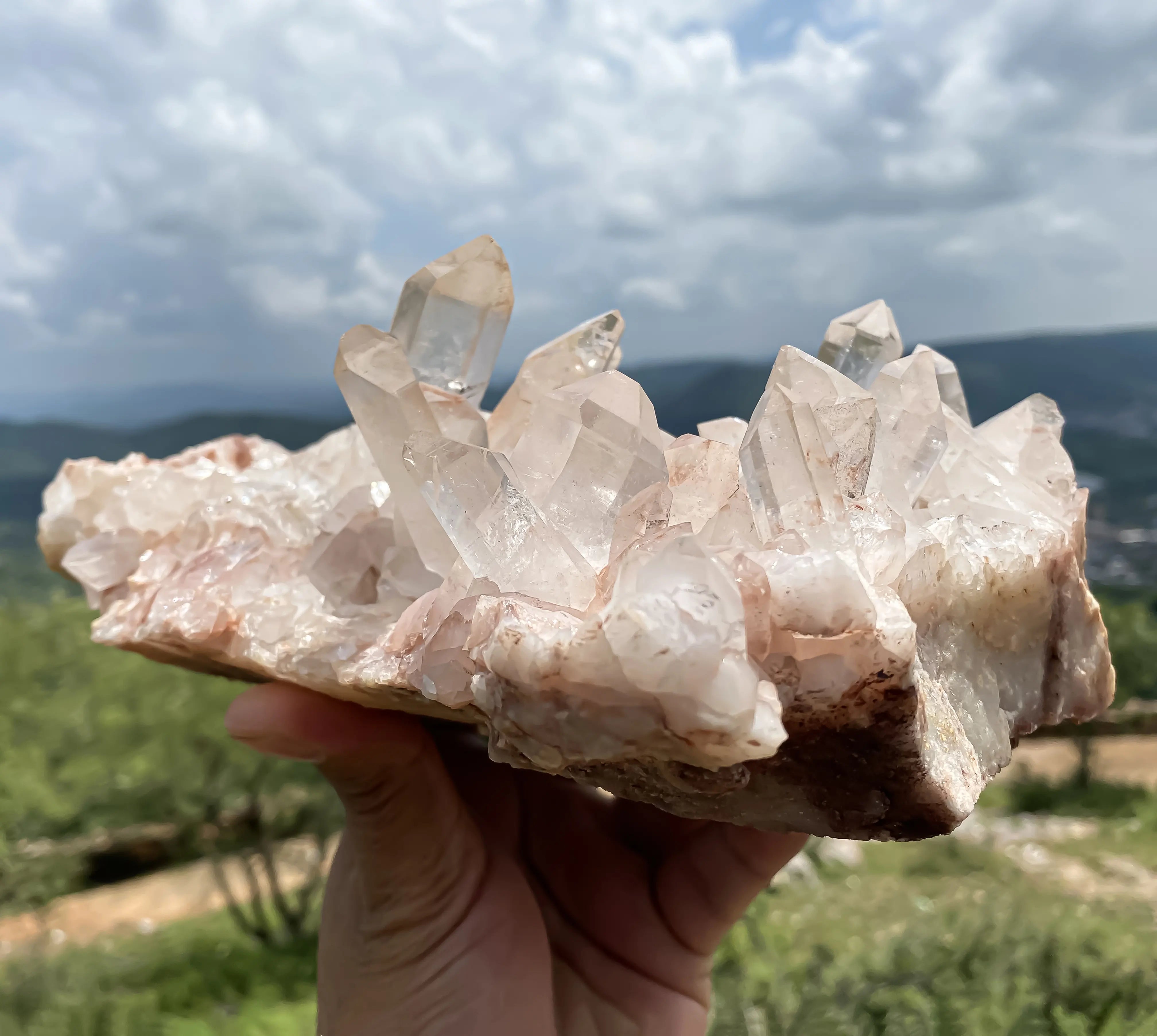 Natural Himalayan Pink Quartz Cluster – 2850 g  Raw Crystal Points