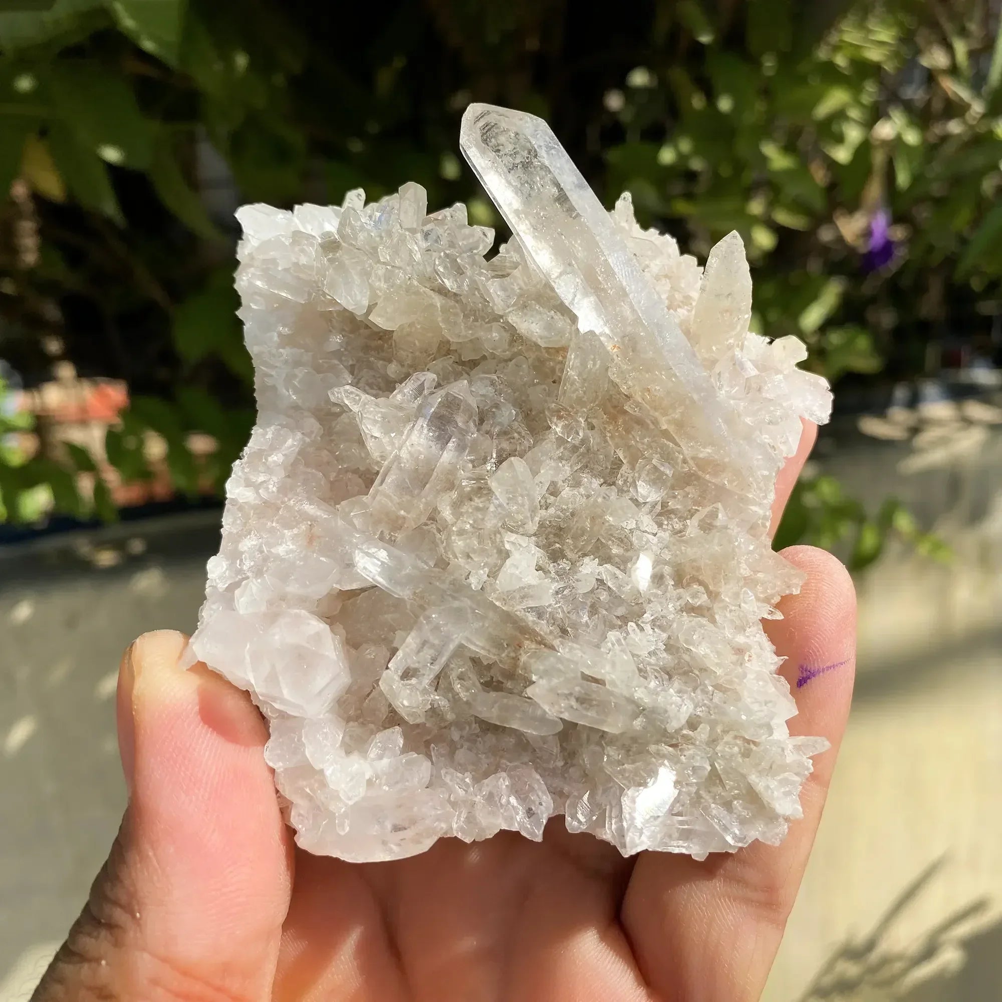 Natural Himalayan White + Pink Quartz Cluster 130g Himalayan Quartz