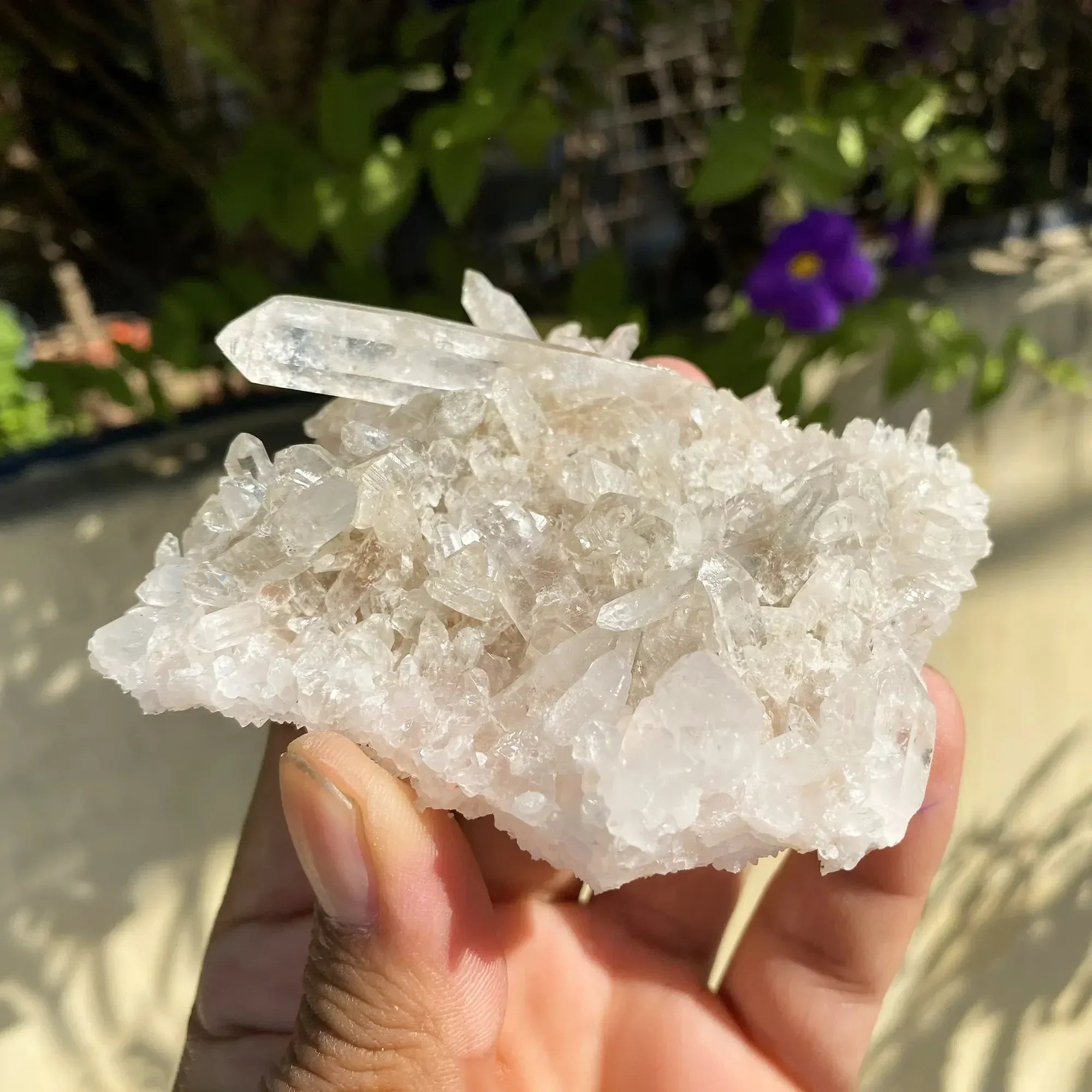 Natural Himalayan White + Pink Quartz Cluster 130g Himalayan Quartz