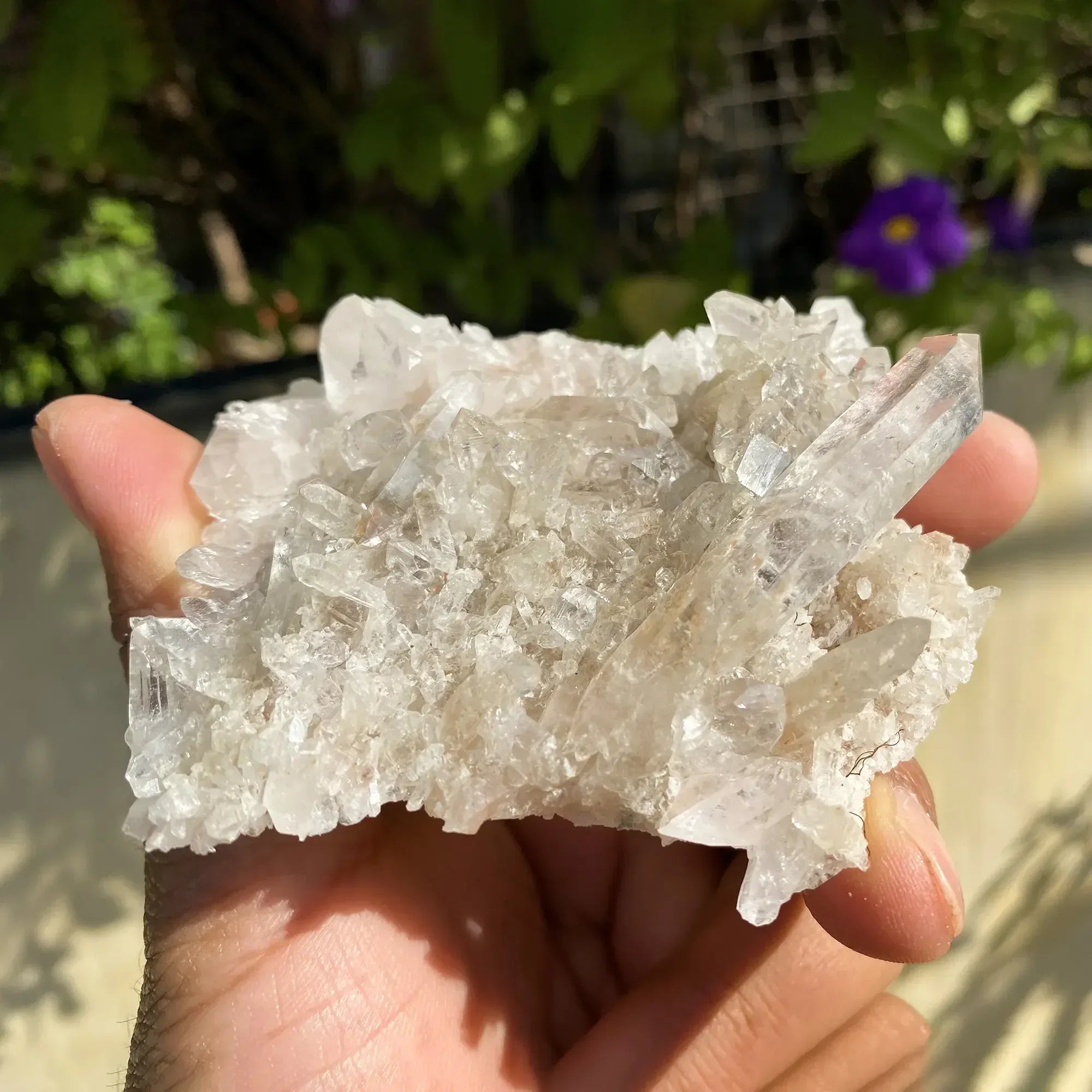 Natural Himalayan White + Pink Quartz Cluster 130g Himalayan Quartz