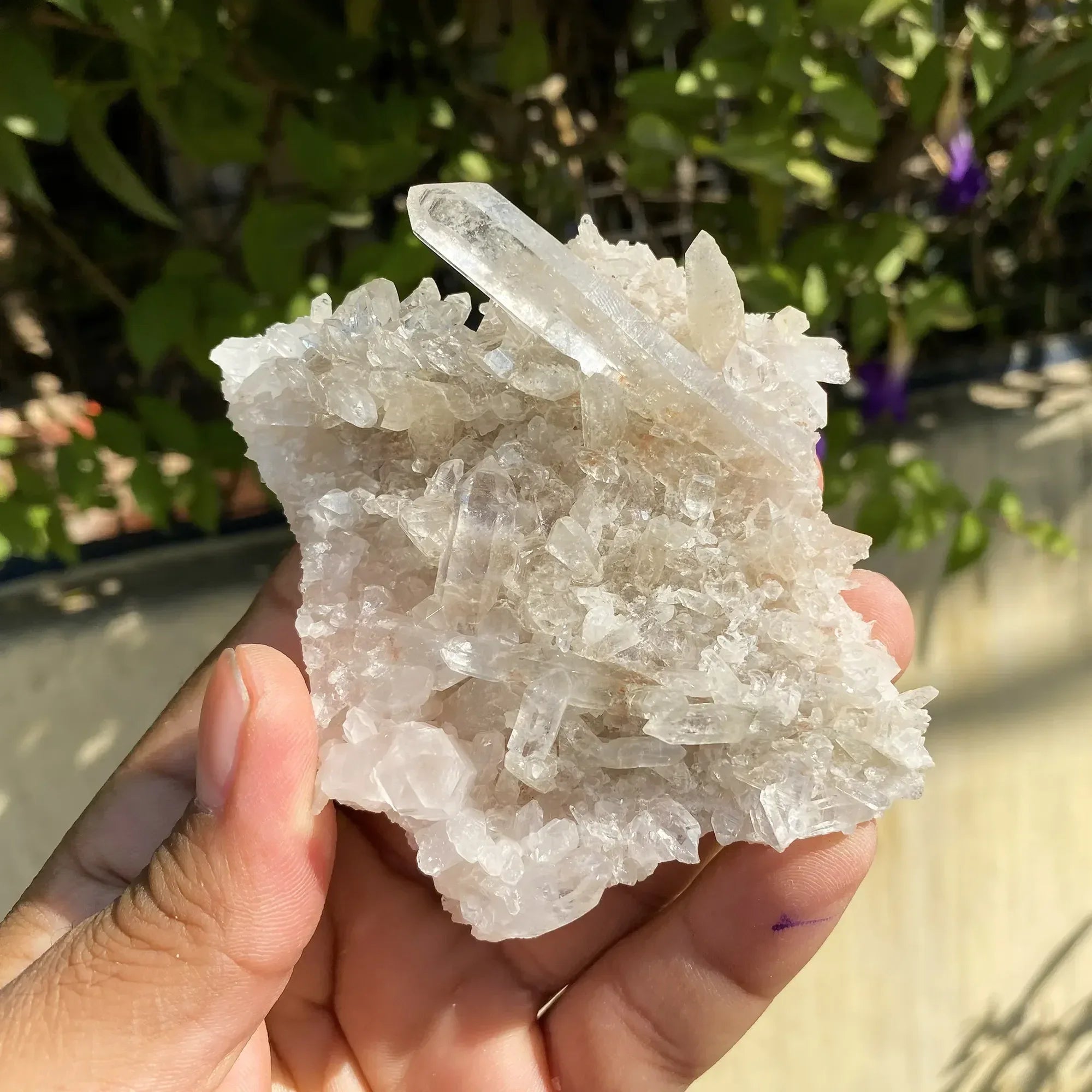 Natural Himalayan White + Pink Quartz Cluster 130g Himalayan Quartz