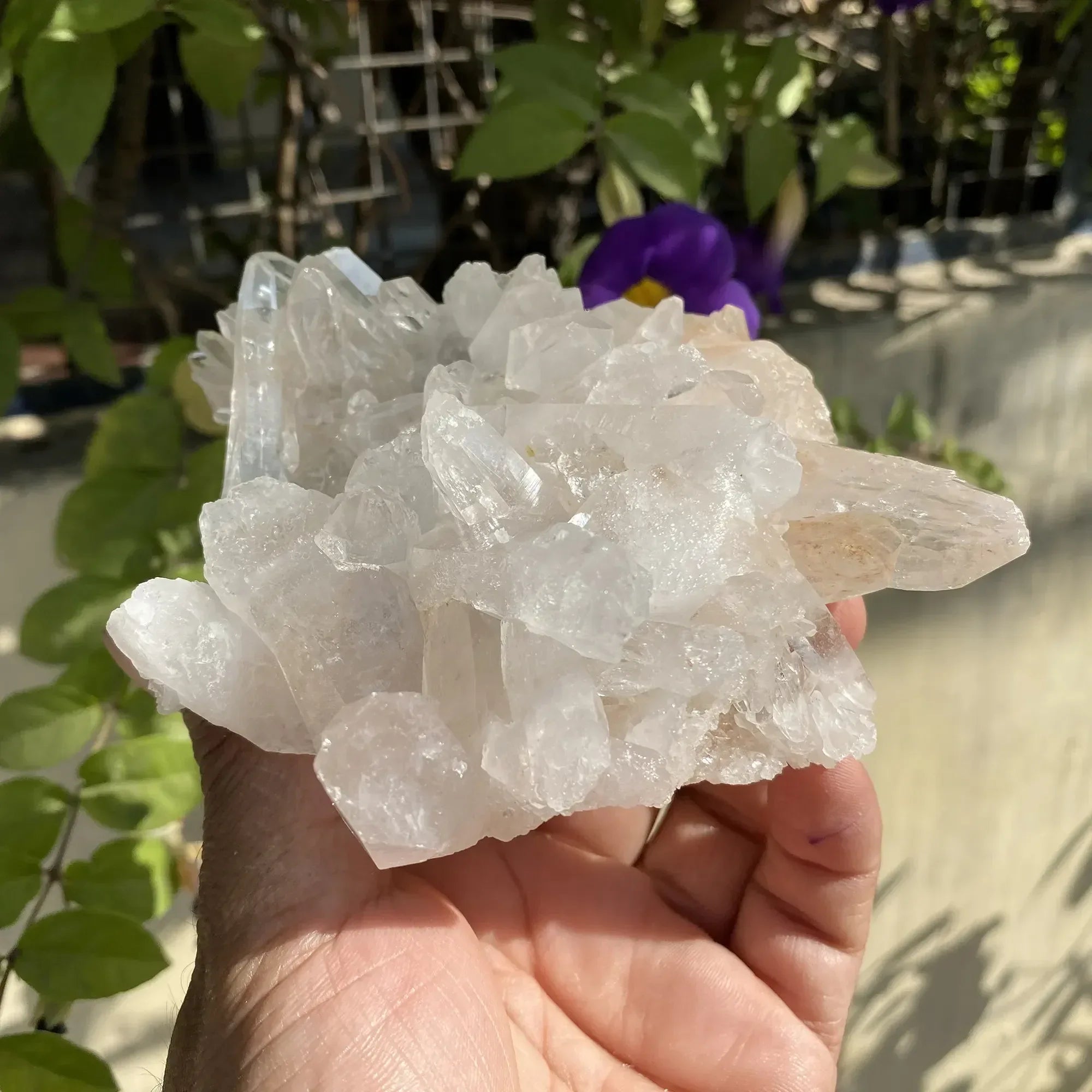 Natural Himalayan White + Pink Quartz Cluster 705g Himalayan Quartz