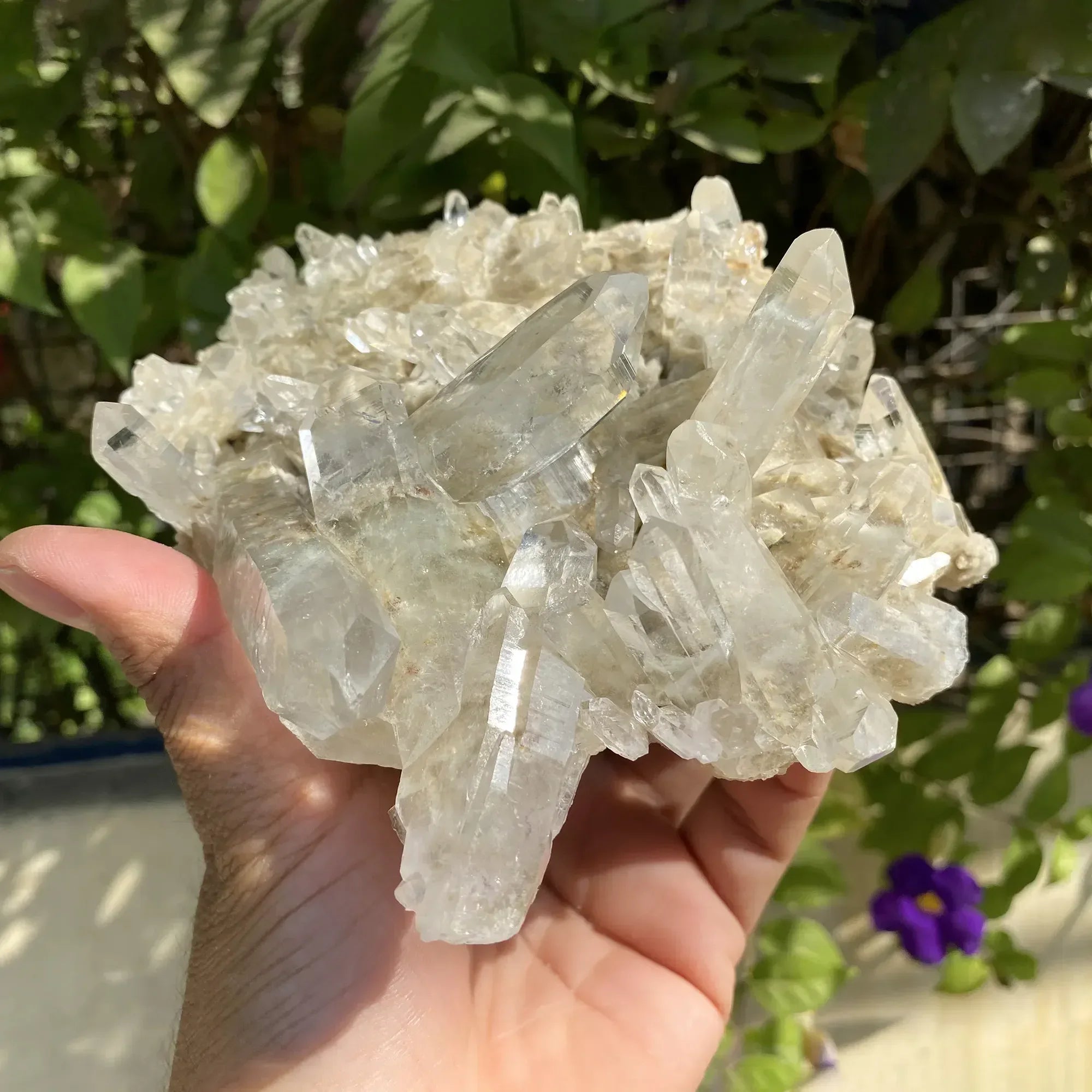 Natural Himalayan White + Pink Quartz Cluster 705g Himalayan Quartz