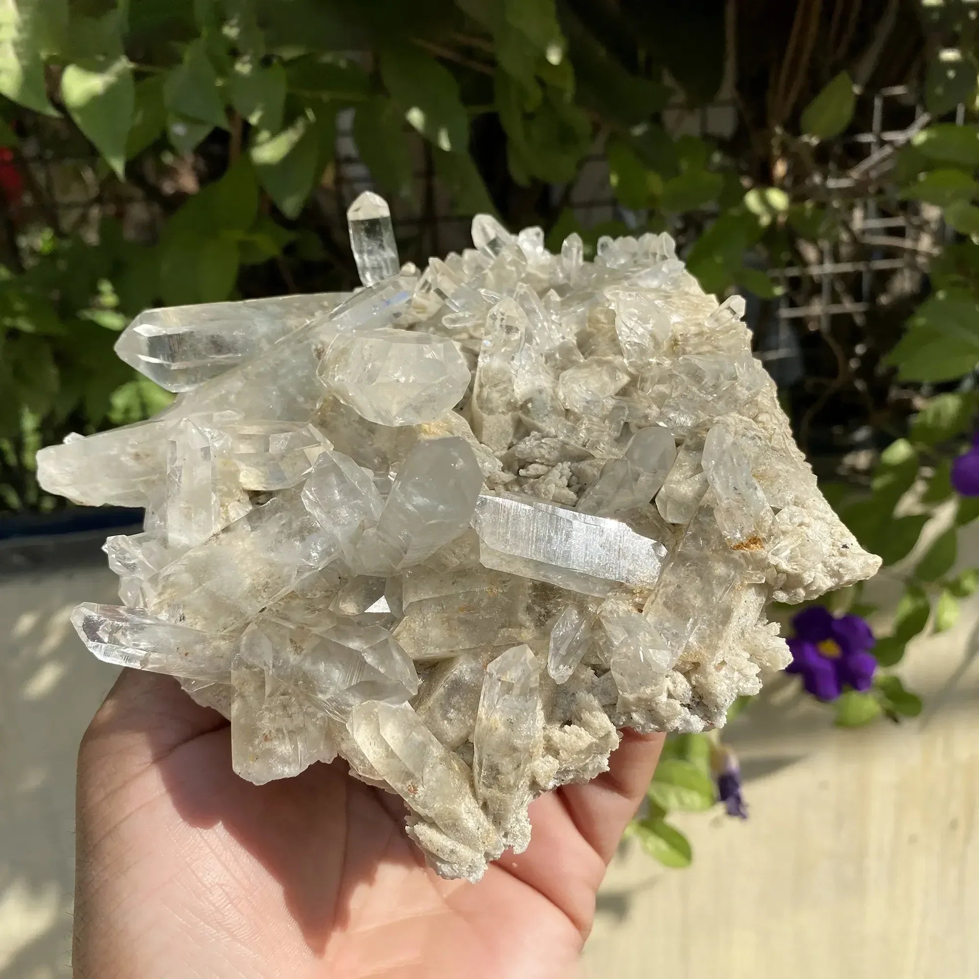 Natural Himalayan White + Pink Quartz Cluster 705g Himalayan Quartz
