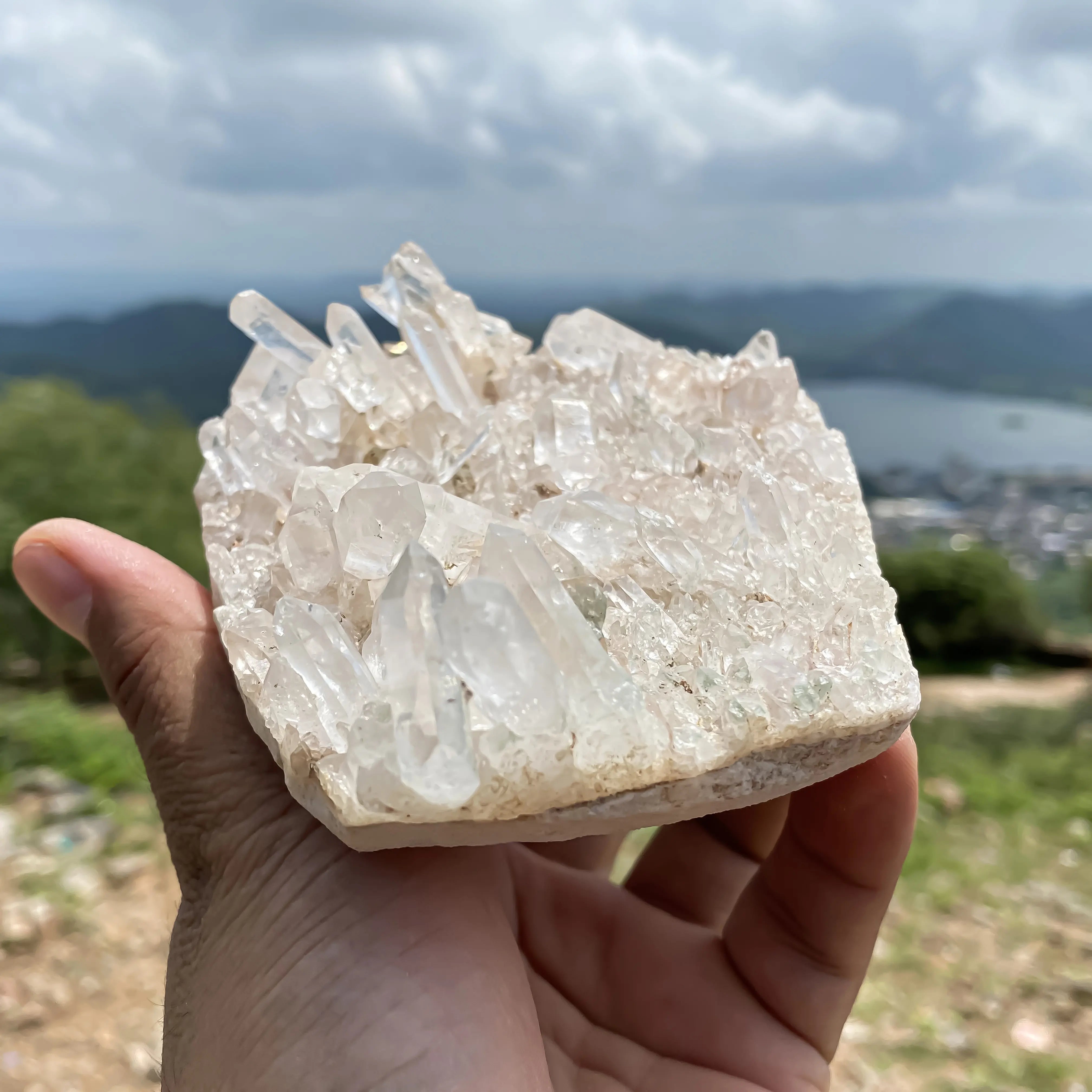 Natural Himalayan Pink Quartz Cluster – 698 g  Raw Crystal Points