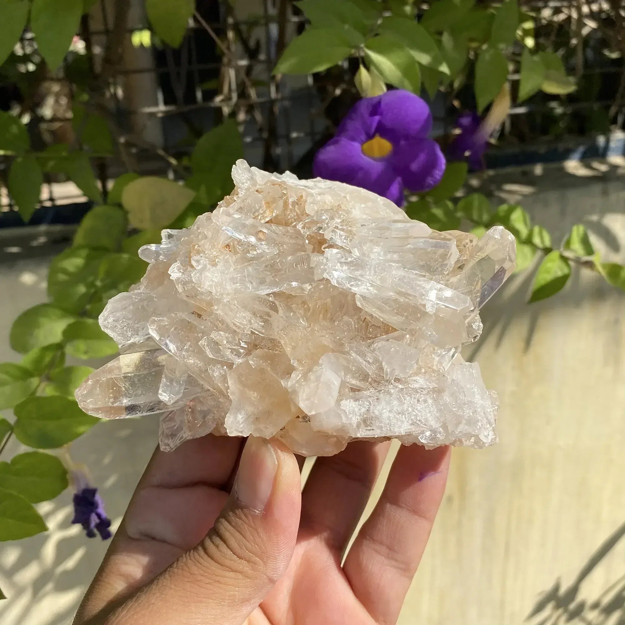 Natural Himalayan White + Pink Quartz Cluster 460g Himalayan Quartz