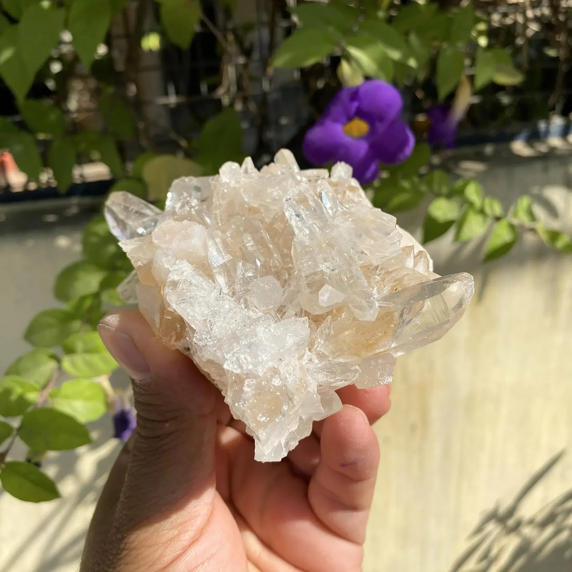 Natural Himalayan White + Pink Quartz Cluster 460g Himalayan Quartz