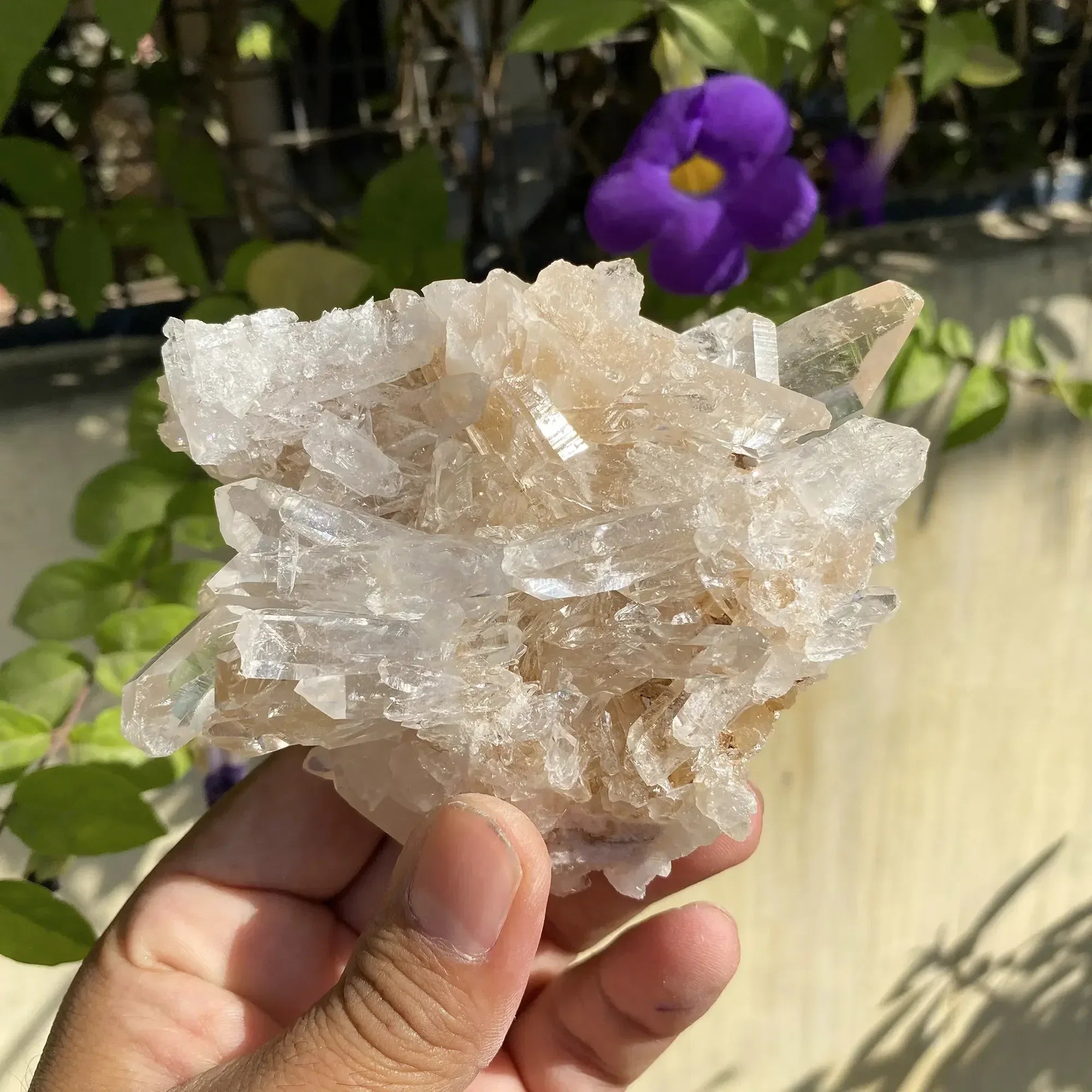 Natural Himalayan White + Pink Quartz Cluster 460g Himalayan Quartz